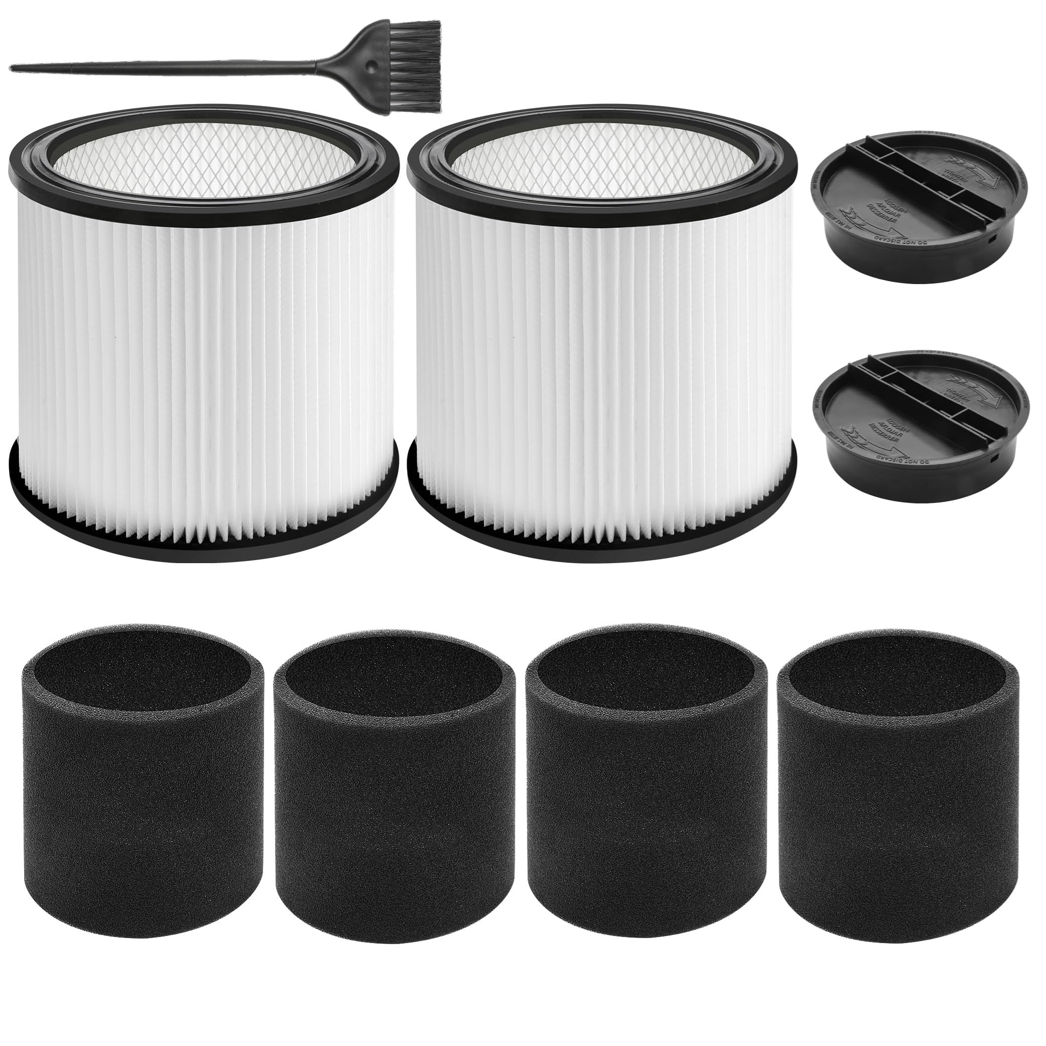 Gazeer 90304 Replacement Filter With Lid Compatible With Shop Vac 90304, 90350, 90333,90585,5 Gallon And Above Wet/Dry Vacuum Cl