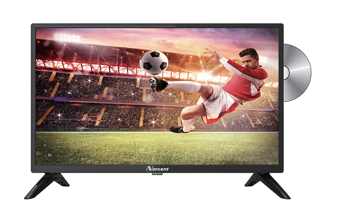 Norcent 24 Inch 720P Led Hd Backlight Flat Dvd Combo Tv, Vga Usb Hdmi Digital Tv Tuner Cable, Build-In Dvd Player Dual Channel 3