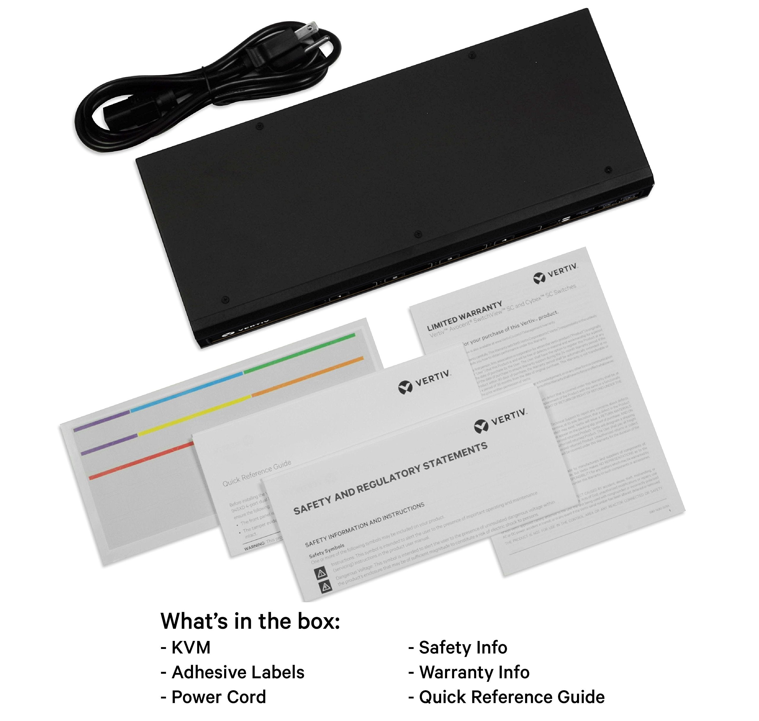 Avocent Vertiv Cybex Sc800 Secure Desktop Kvm Switch, Single Head Monitor, 4 Port, Dual Link, Secure Desktop Kvm Switch, Common