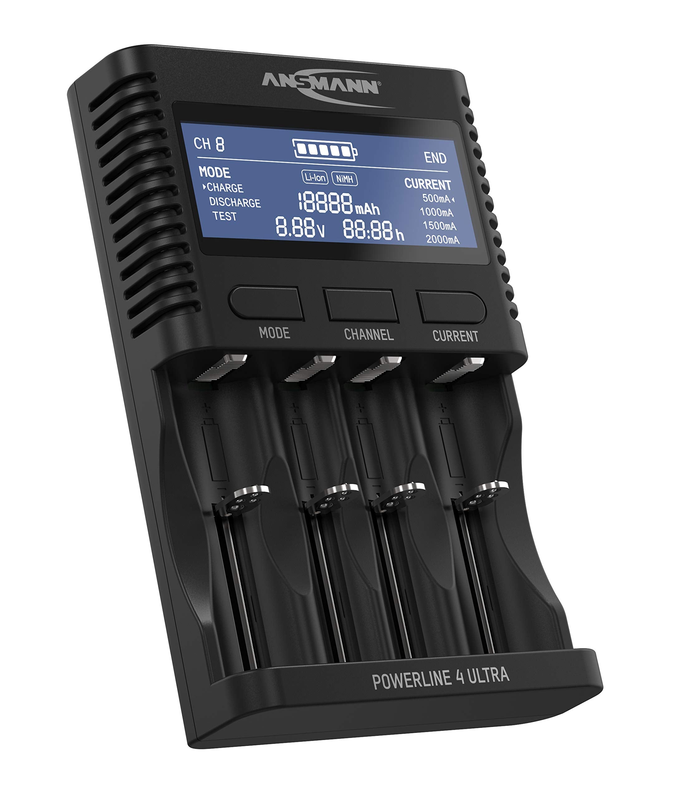 Ansmann Powerline 4 Ultra Battery Charger And Capacity Tester