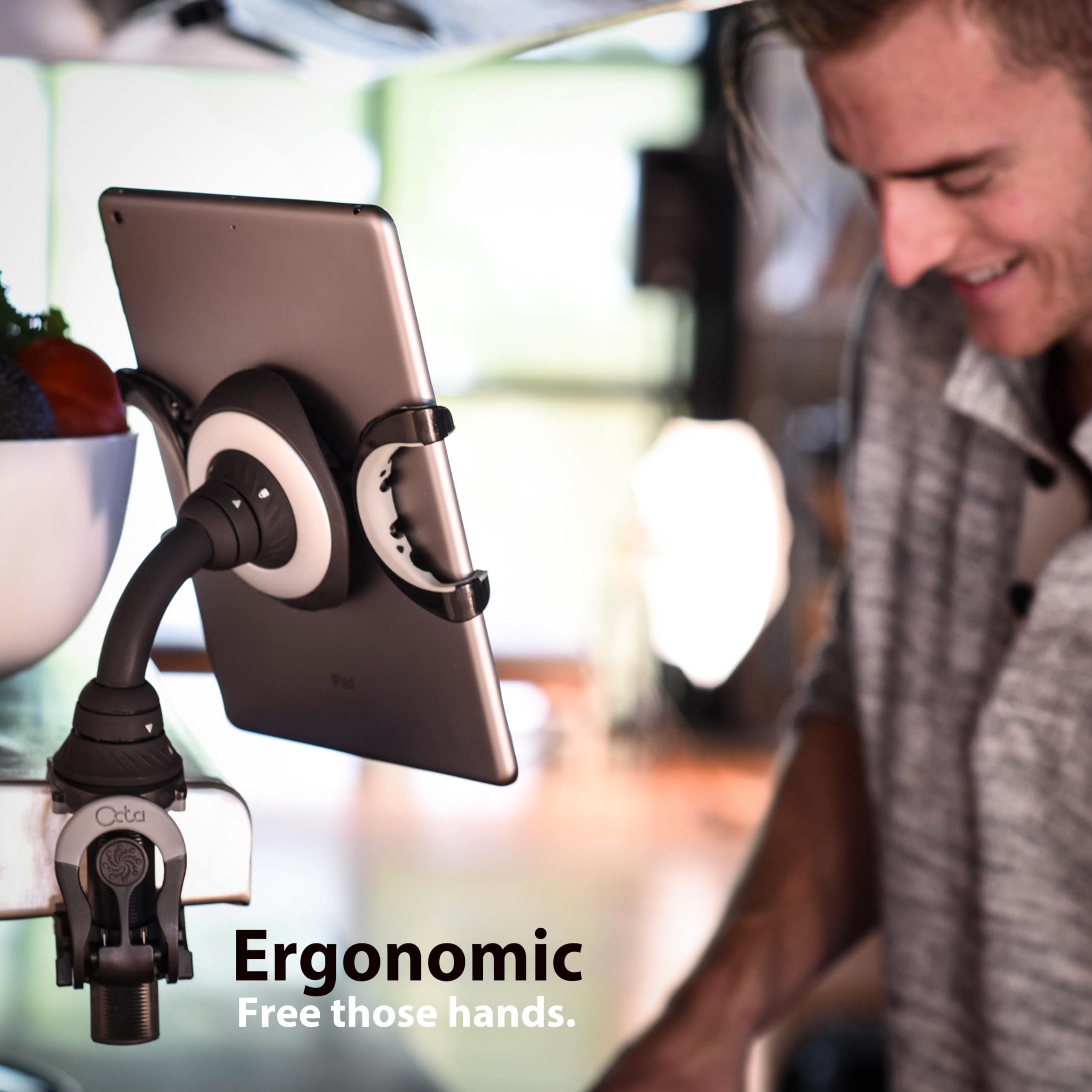 Octa Lynx 3-In-1 Tablet Holder, Stand And Mount - Grip 5   -13 Devices - Fits All Ipad, Kindle - Handsfree And Portable For Work