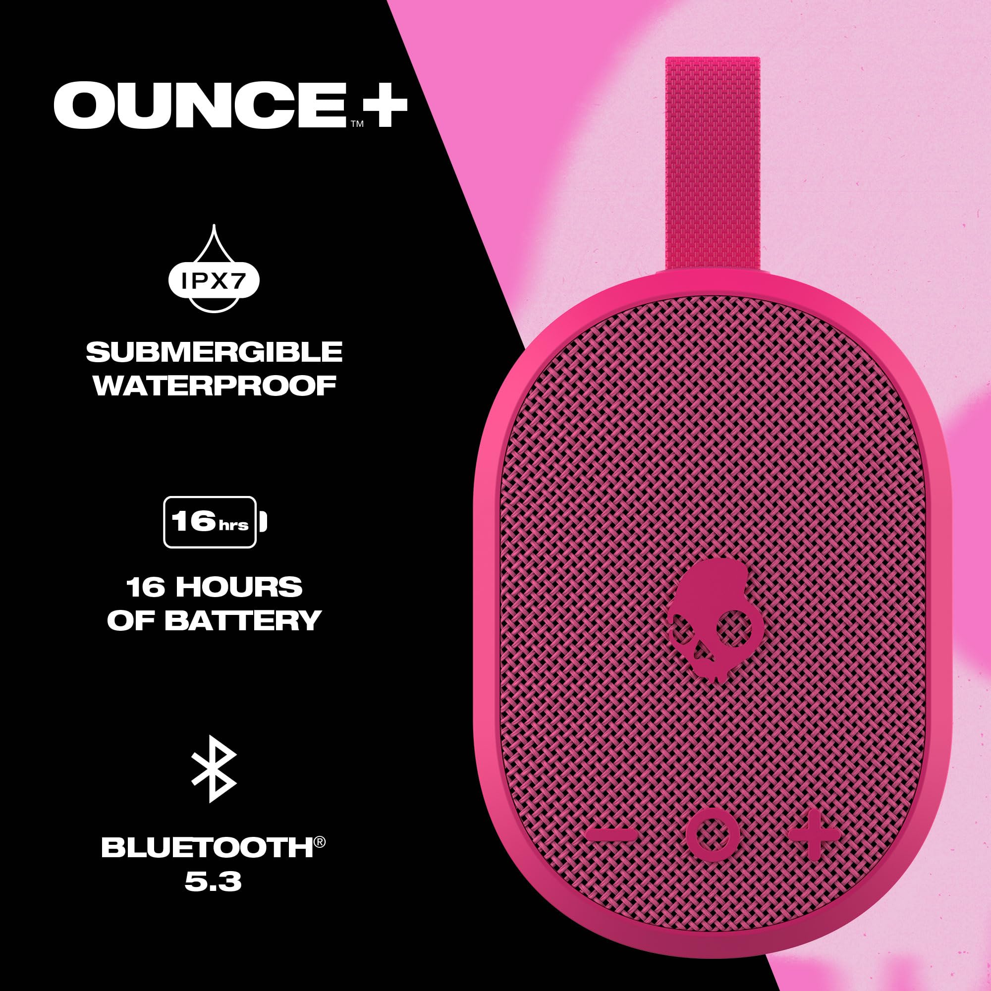 Ounce+ Wireless Bluetooth Speaker - Ipx7 Waterproof Mini Portable Speaker With 16 Hour Battery, True Wireless Stereo, And Ballis
