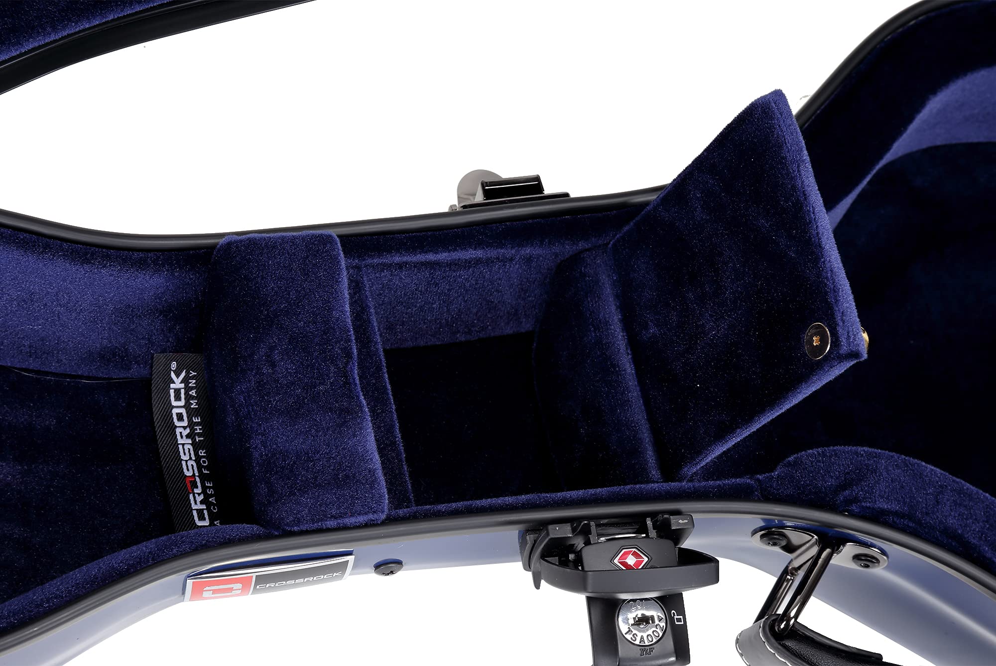 Crossrock Deluxe Fiberglass Tenor Ukulele Case With Tsa Lock, Navy Blue (Crf2020Tunvbl)