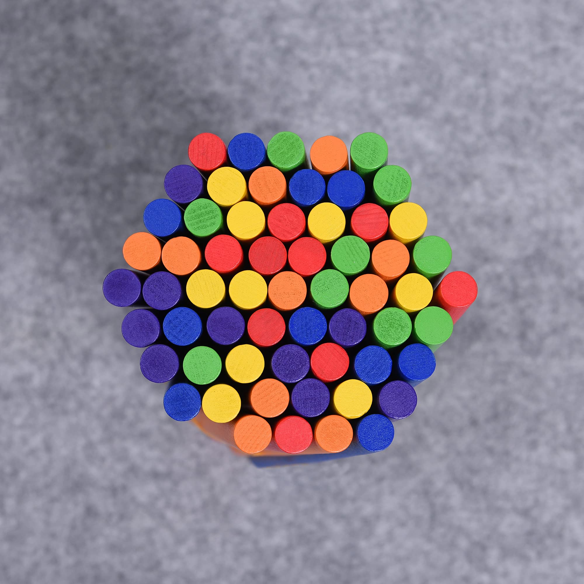 60 Pack Rhythm Sticks For Kids, 12 Inch Wood Lummi Sticks Music Percussion Sticks, 6 Colors