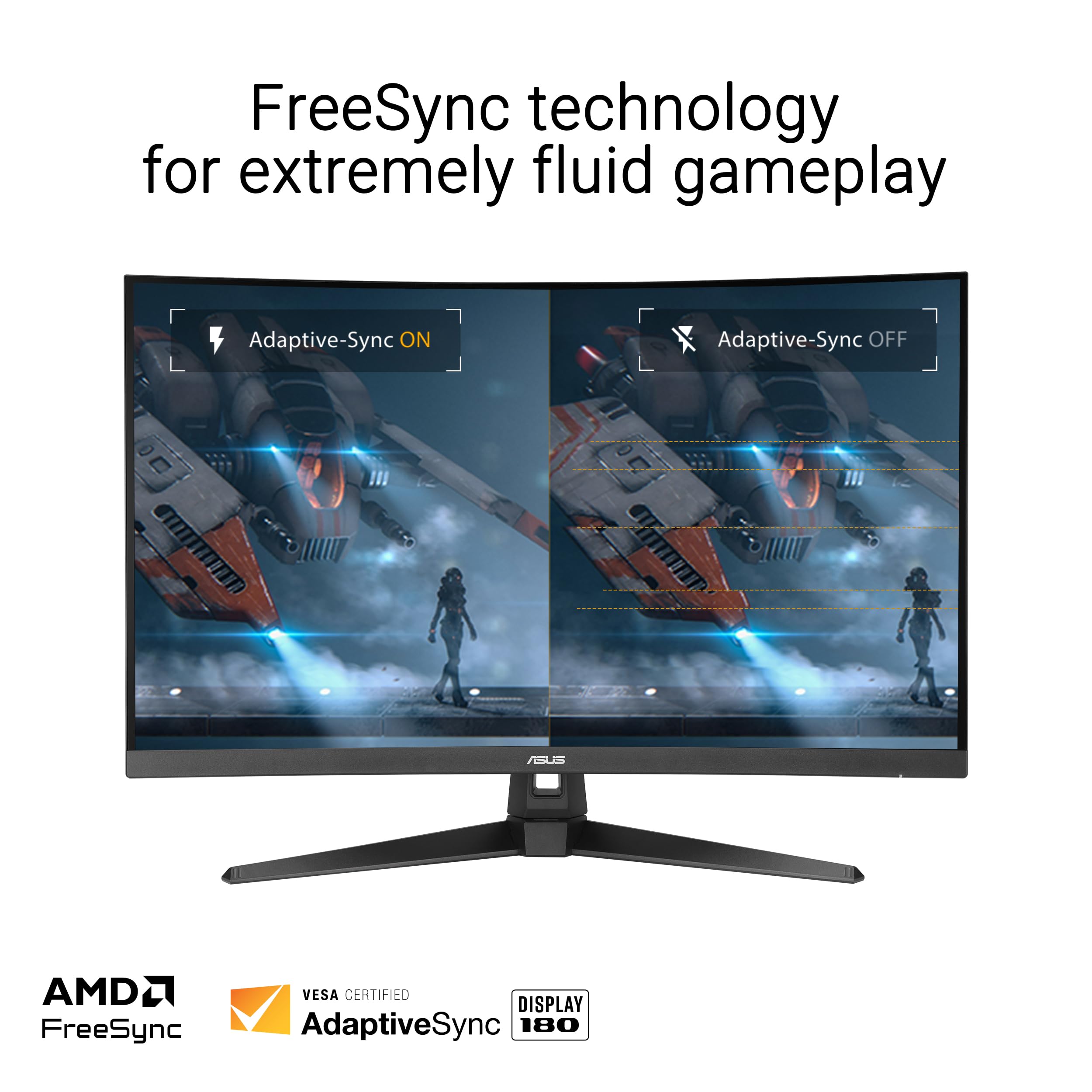 Asus Tuf Gaming 31.51440P Curved Hdr Gaming Monitor (Vg32Wq3B)   Qhd (2560 X 1440), 180Hz, 0.5Ms, 1500R, Extreme Low Motion Blur