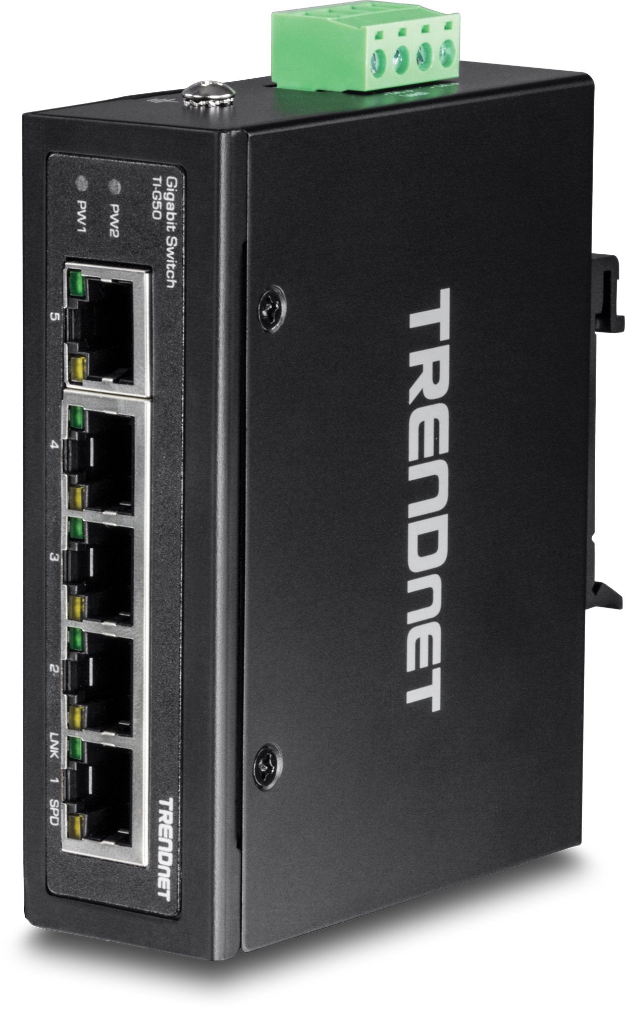 Trendnet 5 Port Hardened Industrial Gigabit Din Rail Switch, 10 Gbps Switching Capacity, Ip30 Rated Network Switch ( 40 To 167