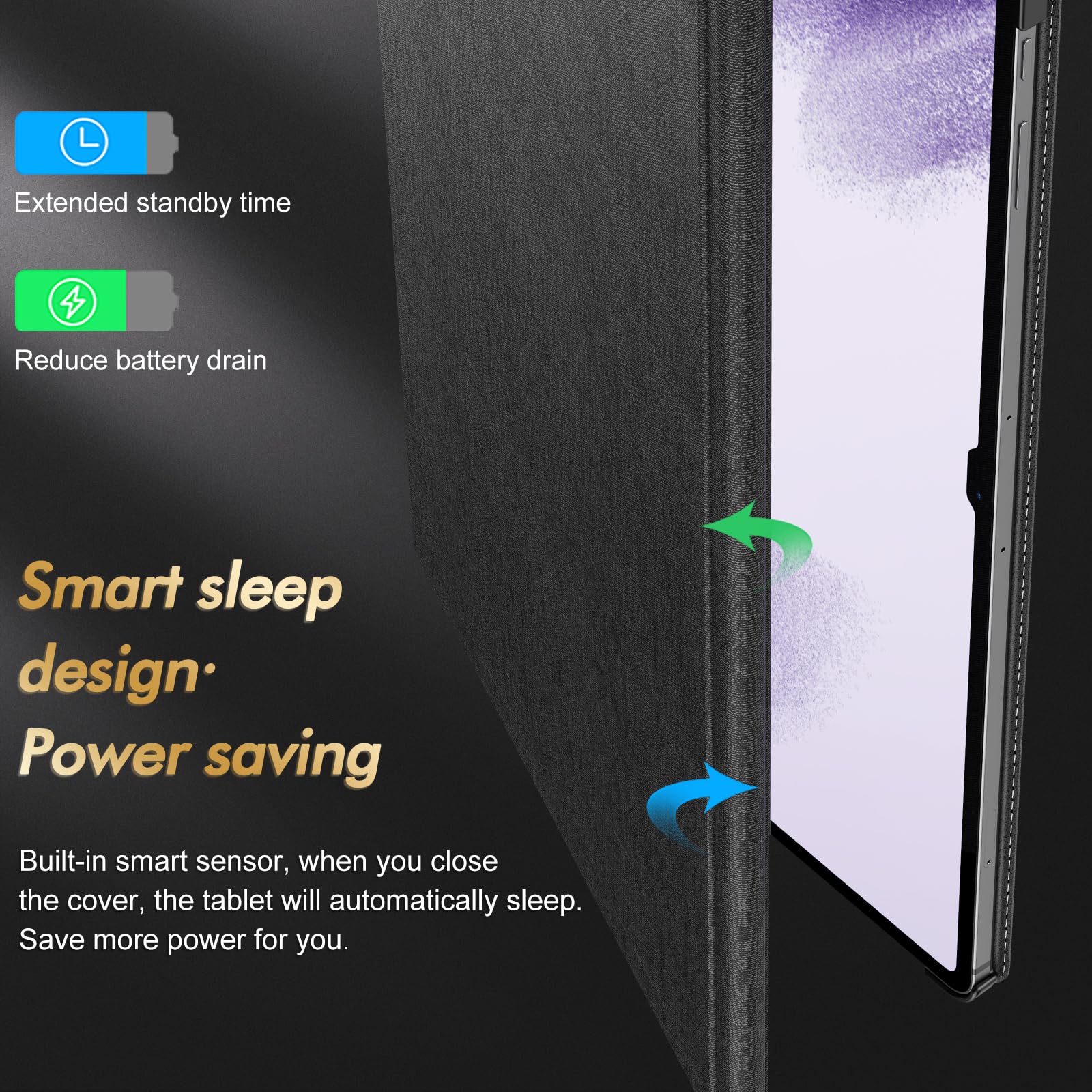 Infiland Galaxy Tab S9 Ultra Case, Multi Angle Stand Cover Compatible With Samsung Galaxy Tab S9 Ultra Sm X910B/Sm X916B Tablet