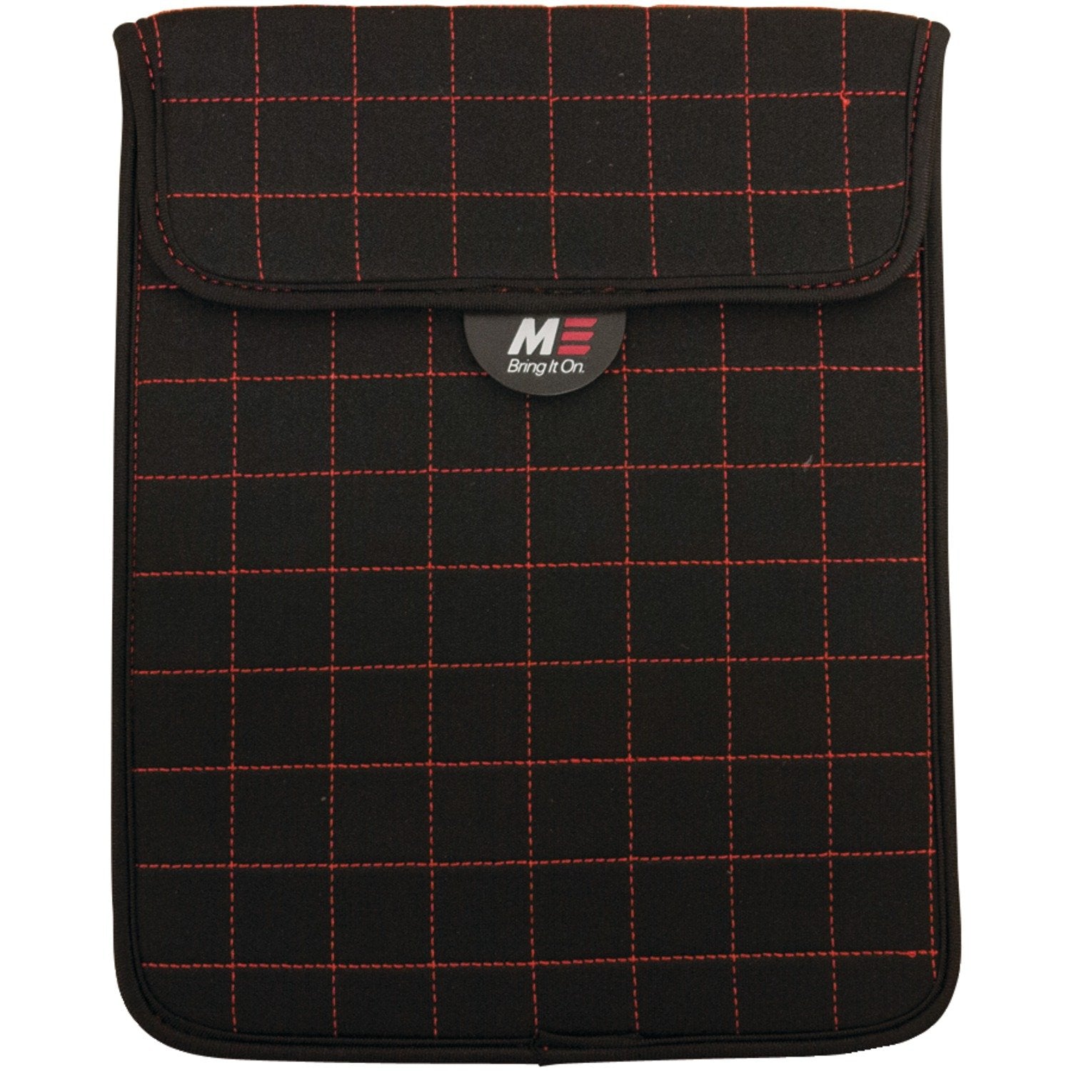 Mobile Edge NeoGrid Sleeve for All iPads and 10-Inch Tablets - Black with Red (MESST1107)