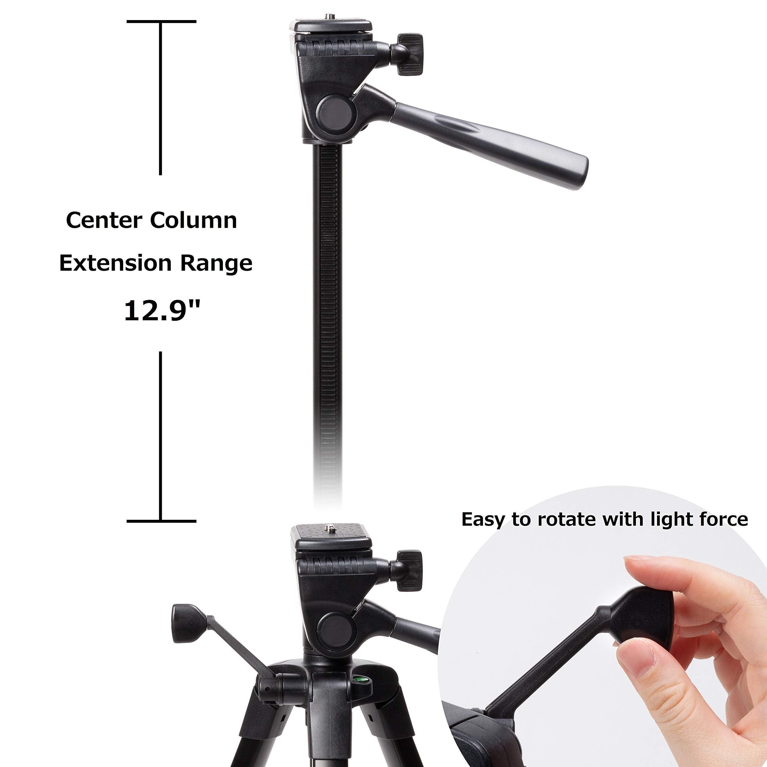 Slik U883 3 Stage Compact Lightweight Folding Aluminum Travel Portable Dslr/Slr Video/Camera Tripod With 3 Way Pan Head For Canon Nikon Sony Cameras With Carry Case   Black (612 686)