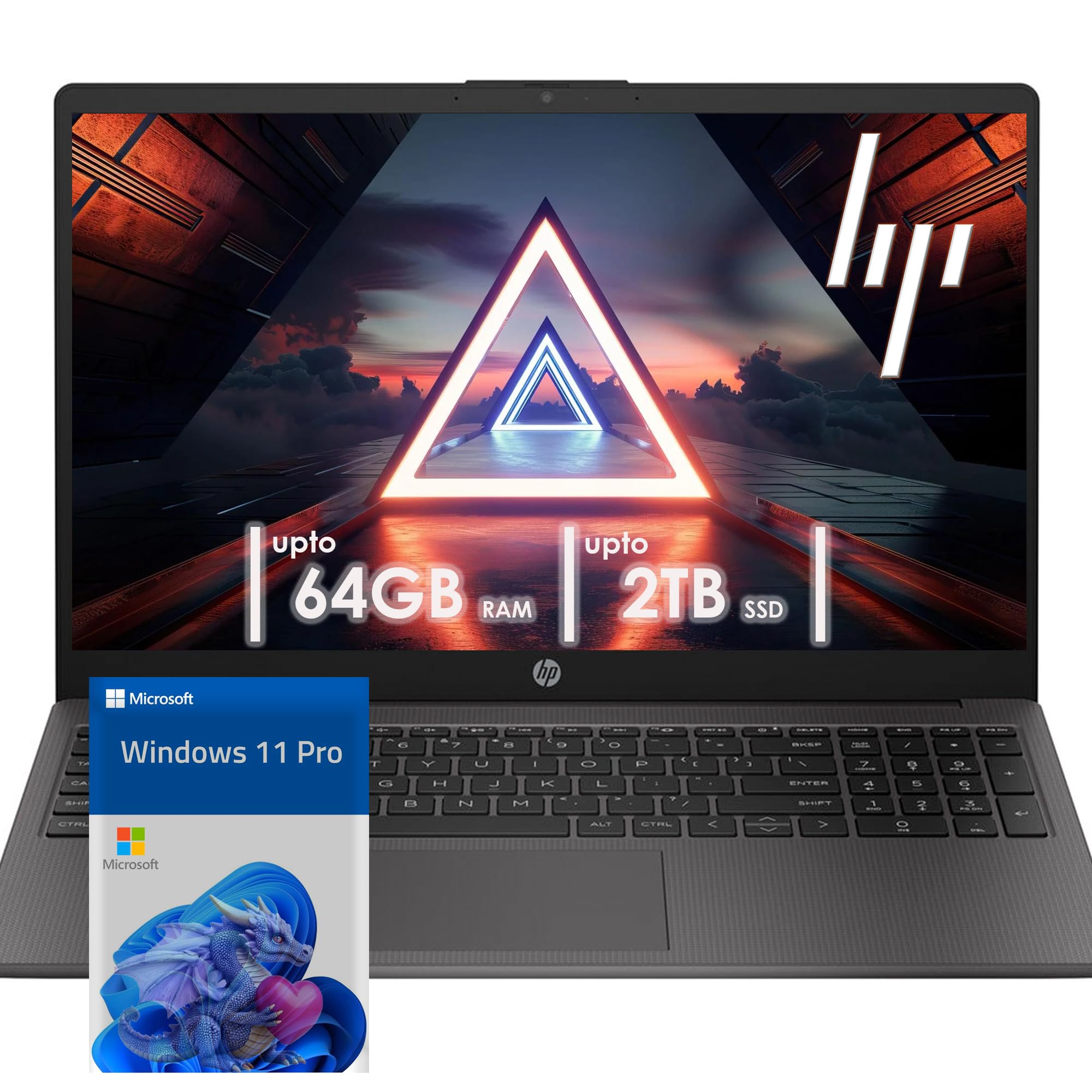 Hp Laptop 255 G10 Notebook 64Gb Ram 2Tb Ssd 15.6'' Full Hd Display Ryzen 3 7330U (Beat Intel I5-1135G7) Hdmi Usb-C Wi-Fi 6 Bluet