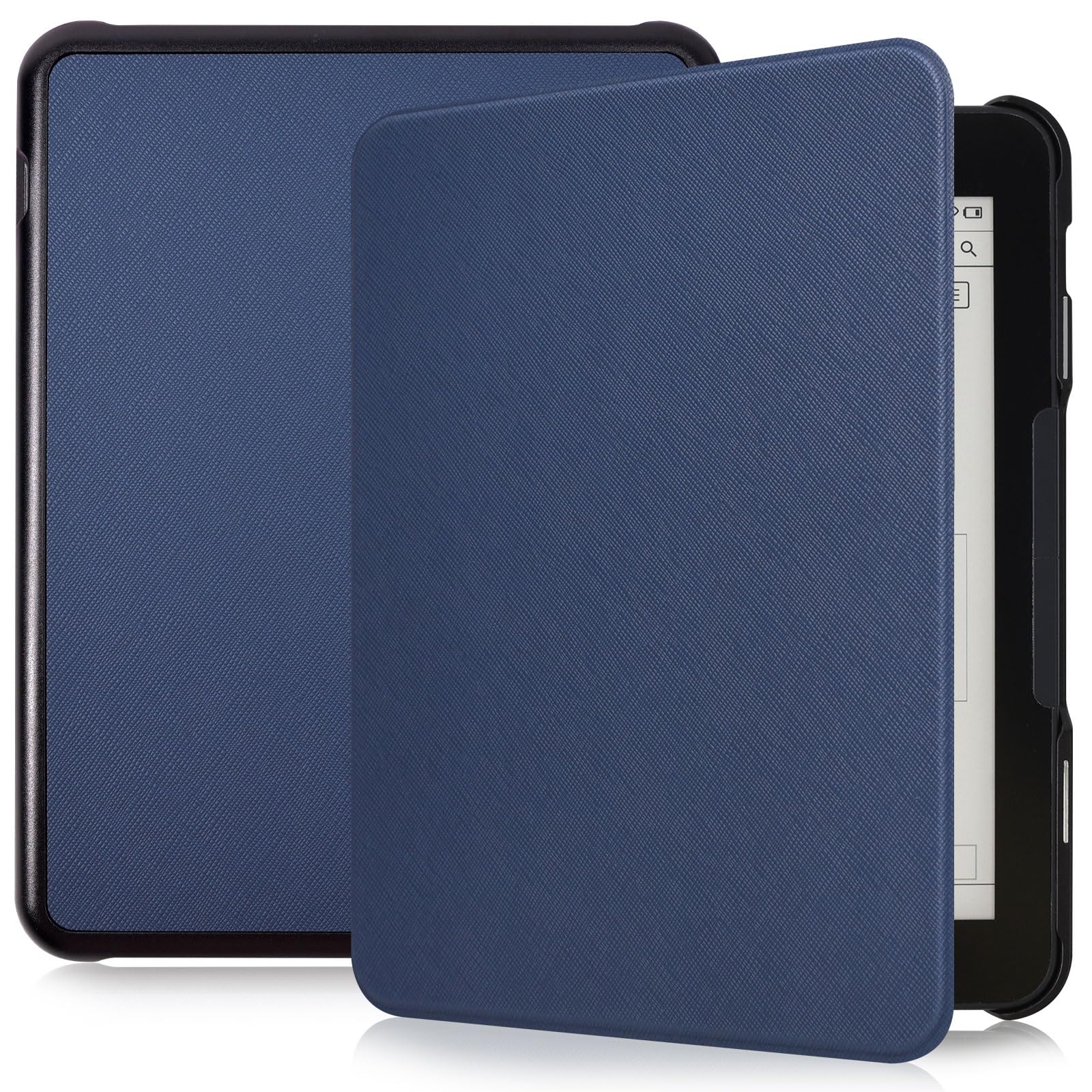 Caweet Case For Nook Glowlight 4 Plus 7.8'' 2023 Release, Ultra Lightweight Pu Leather Shell Cover With Magnetic Closure, Blue