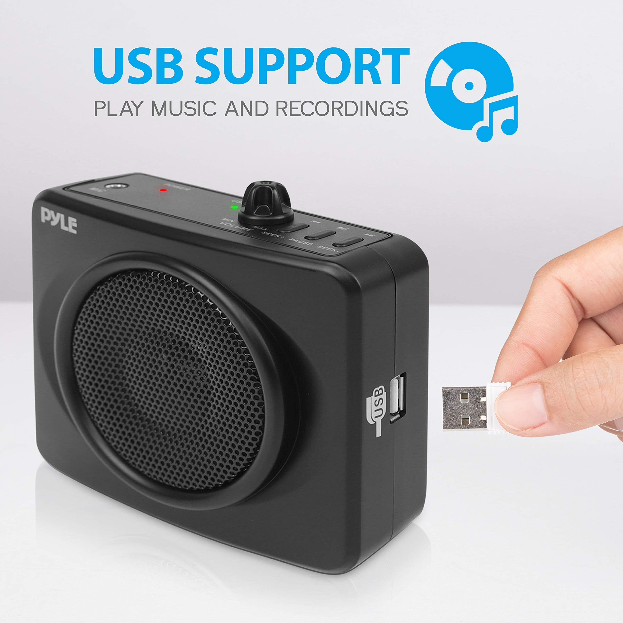 Pyle Pro Portable Waist Band Pa Speaker System   Compact Voice Amplifier And Headset Microphone Set With Built In Rechargeable B
