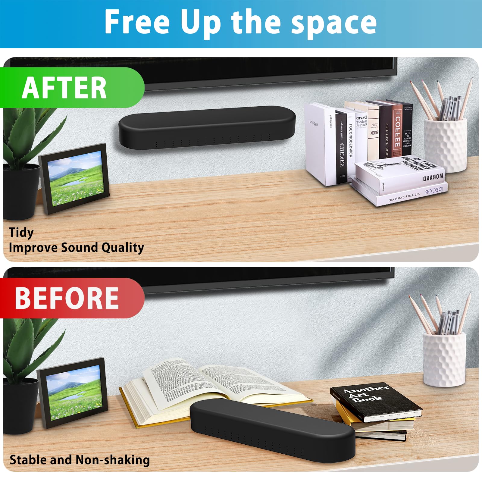 Yantuo Soundbar Mount Compatible For Sonos Beam Wall Mount Bracket Compatible With Gen 1 & Gen 2 Sonos Beam Sound Bar, Black