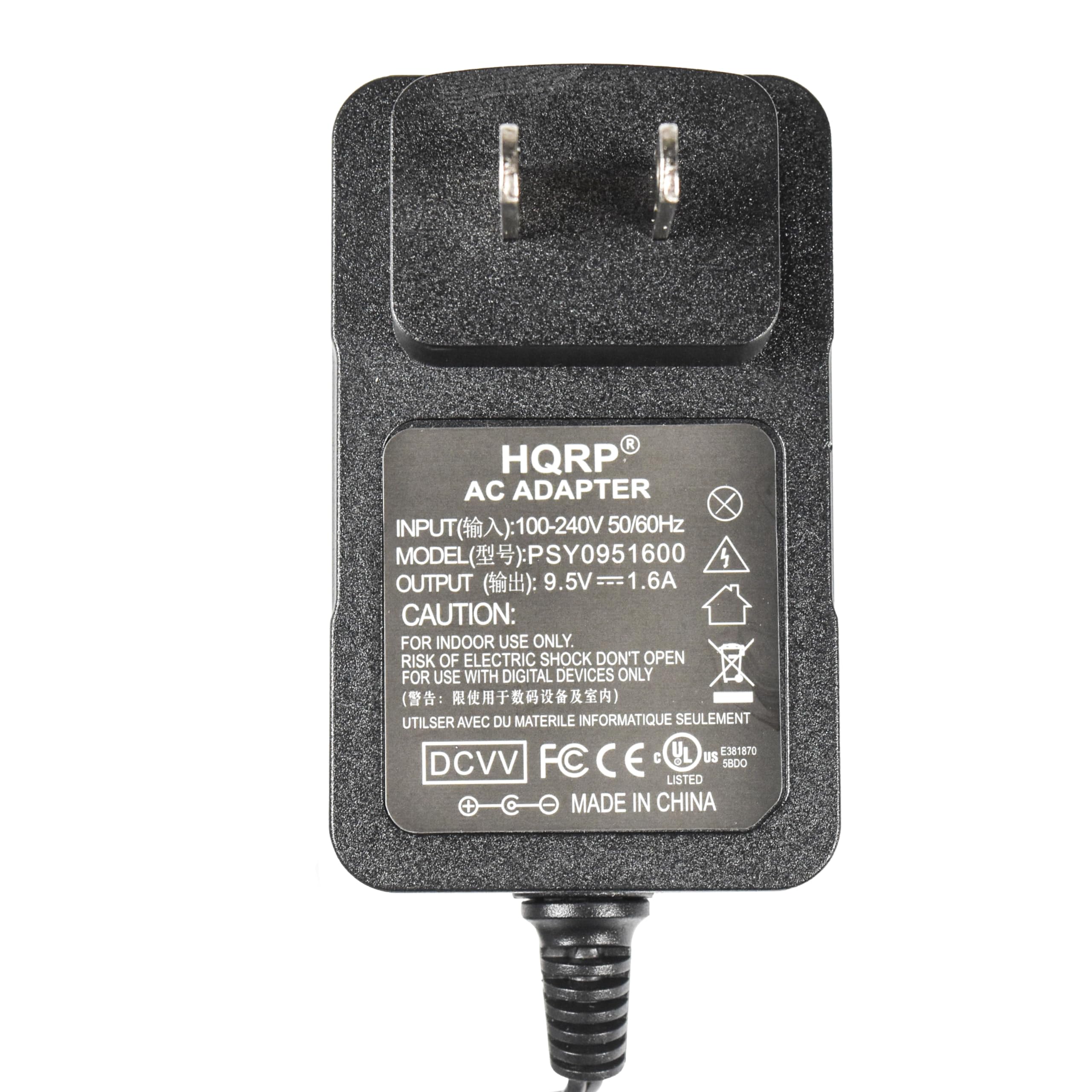 Hqrp Ac Adapter/Power Supply Compatible With Brother P Touch Ad 60 Ad60 Pt 1600 Pt 1650 Pt 1800 Pt 1810 Pt 1900 Pt 1910 Pt 2700 Pt 2710 Labeling System Ul Listed + Euro Plug Adapter