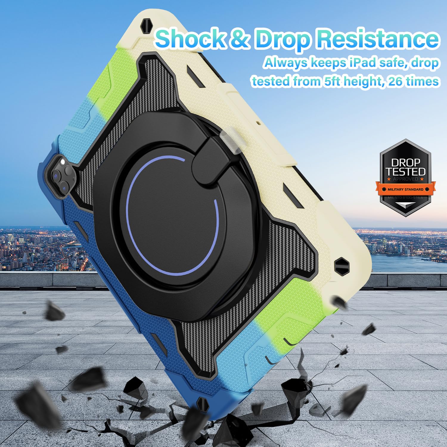 Roiskin For Ipad Air 5Th 4Th Generation Case (2022 2020) 10.9 Inch & Ipad Pro 11 Case 4Th/3Rd/2Nd/1St Gen[Screen Protector,15Ft