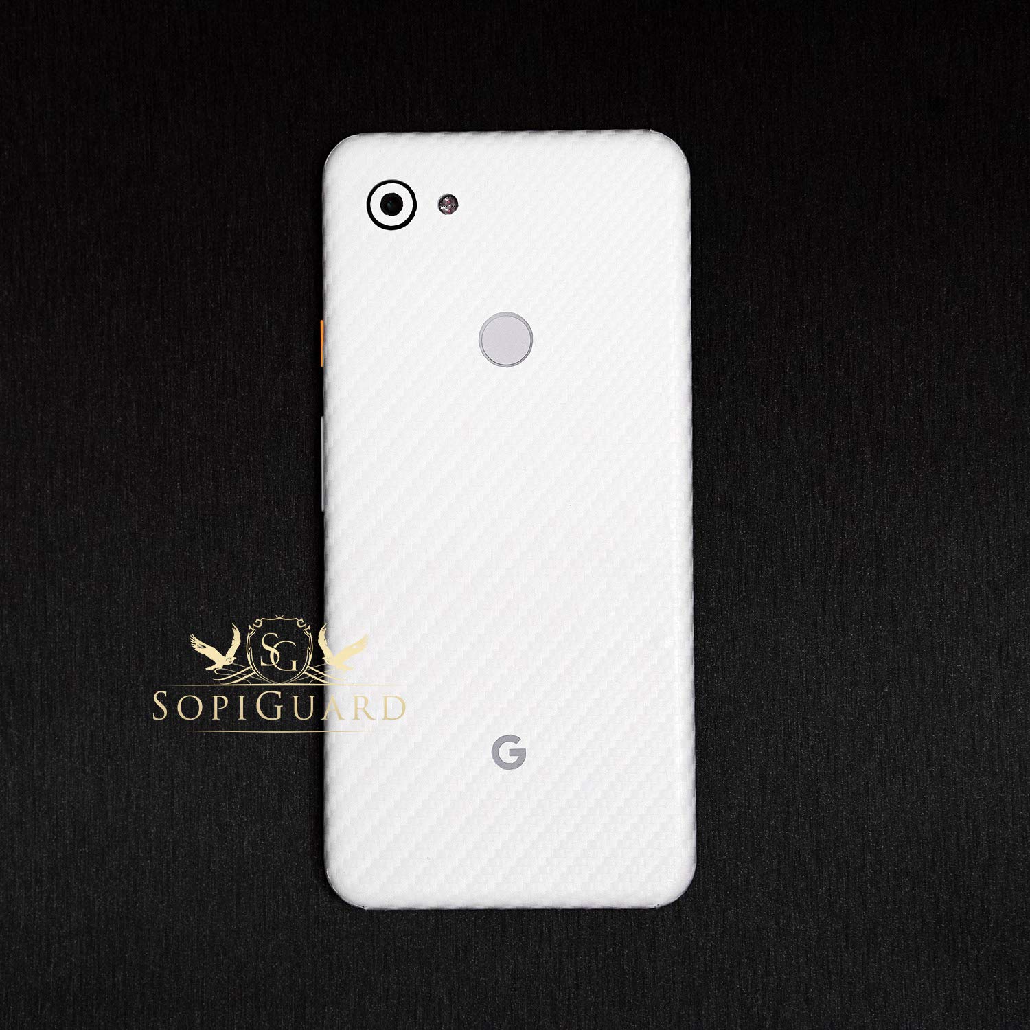 Sopiguard Sticker For Surface Duo Phone Edge To Edge Precision Vinyl Skin Wrap (Carbon White)