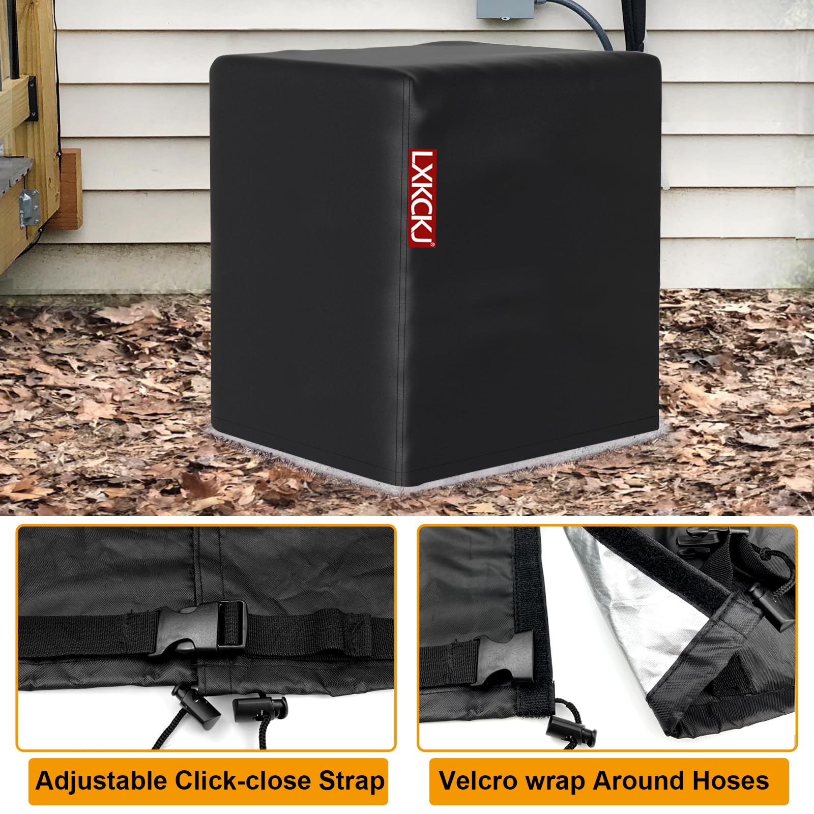 Lxkckj Air Conditioner Cover For Outside Units   420D Waterproof Air Conditioner Protection Covers For Window Unit   Winter Ac C