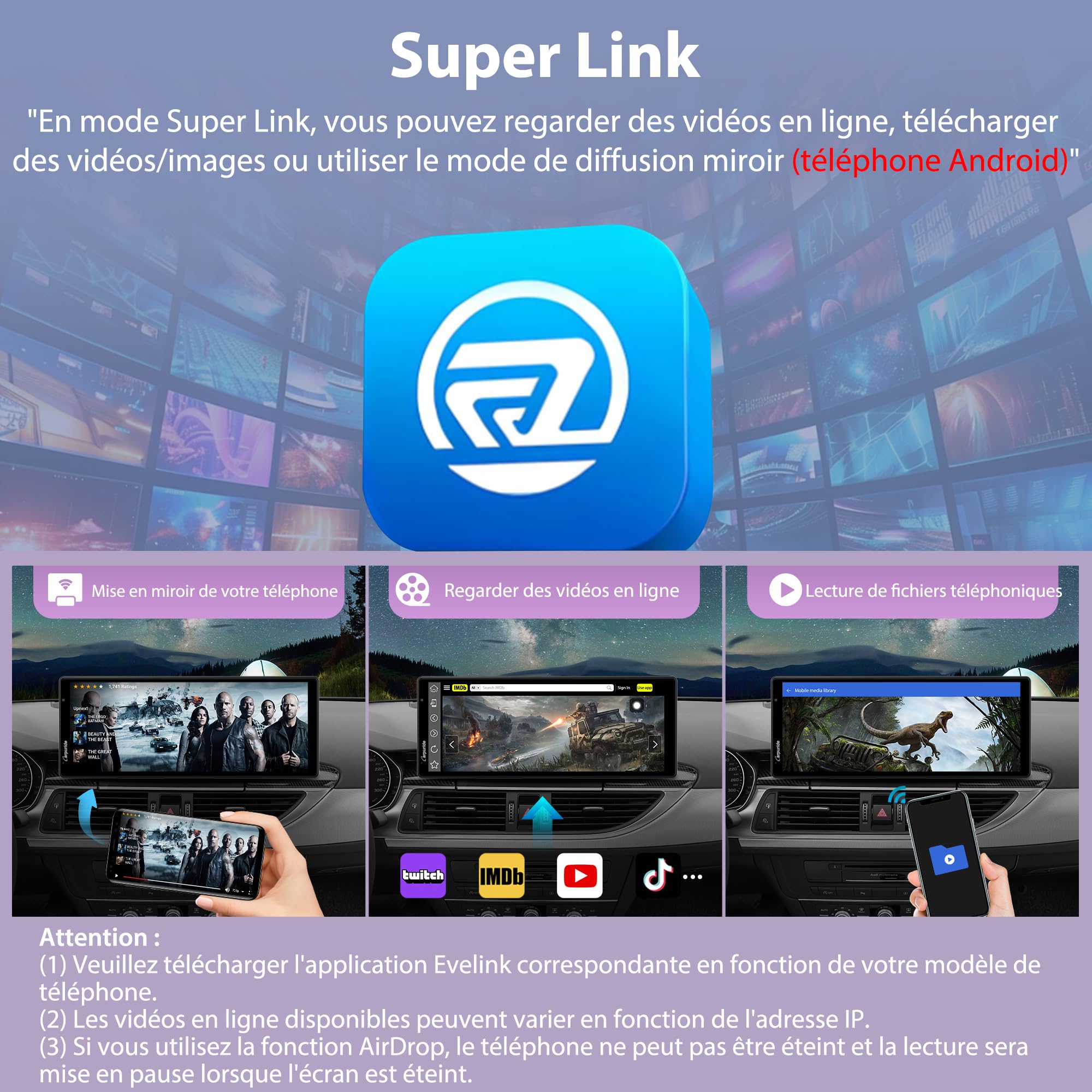 Carpuride Wireless Carplay & Android Auto With Dash Cam   10.26 Inch Hd Ips Touch Car Play Screen For Car, 4K Front & 1080P Rear