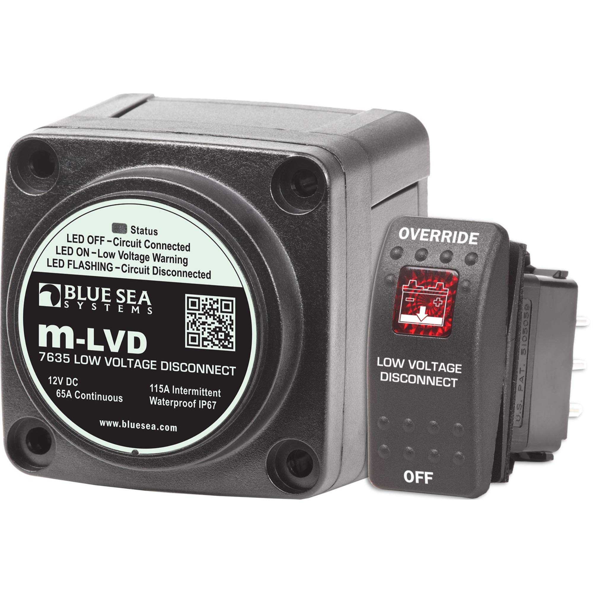 Blue Sea - 7635-BSS Solenoid M 65A 12V LVD (1EA)