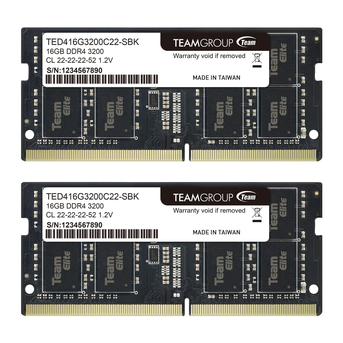 Teamgroup Elite Ddr4 32Gb Kit (2 X 16Gb) 3200Mhz Pc4-25600 Cl22 (2933Mhz Or 2666Mhz)Unbuffered Non-Ecc 1.2V Sodimm 260-Pin Lapto