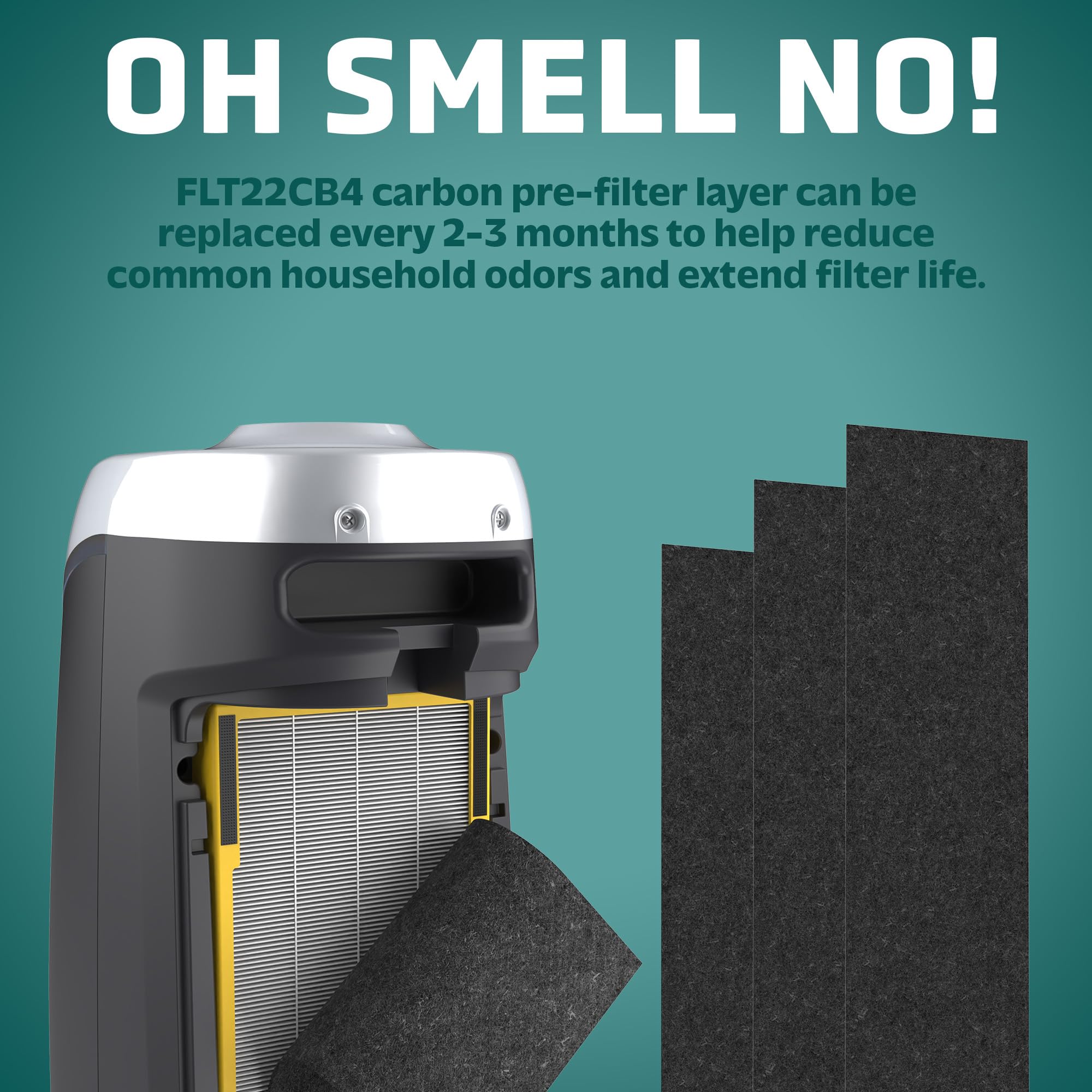 Germguardian Genuine Carbon Air Purifier Replacement Filter For Air Purifier Models, Ac4825, Ac4900, Ac4300, Cdap4500 And Puregu