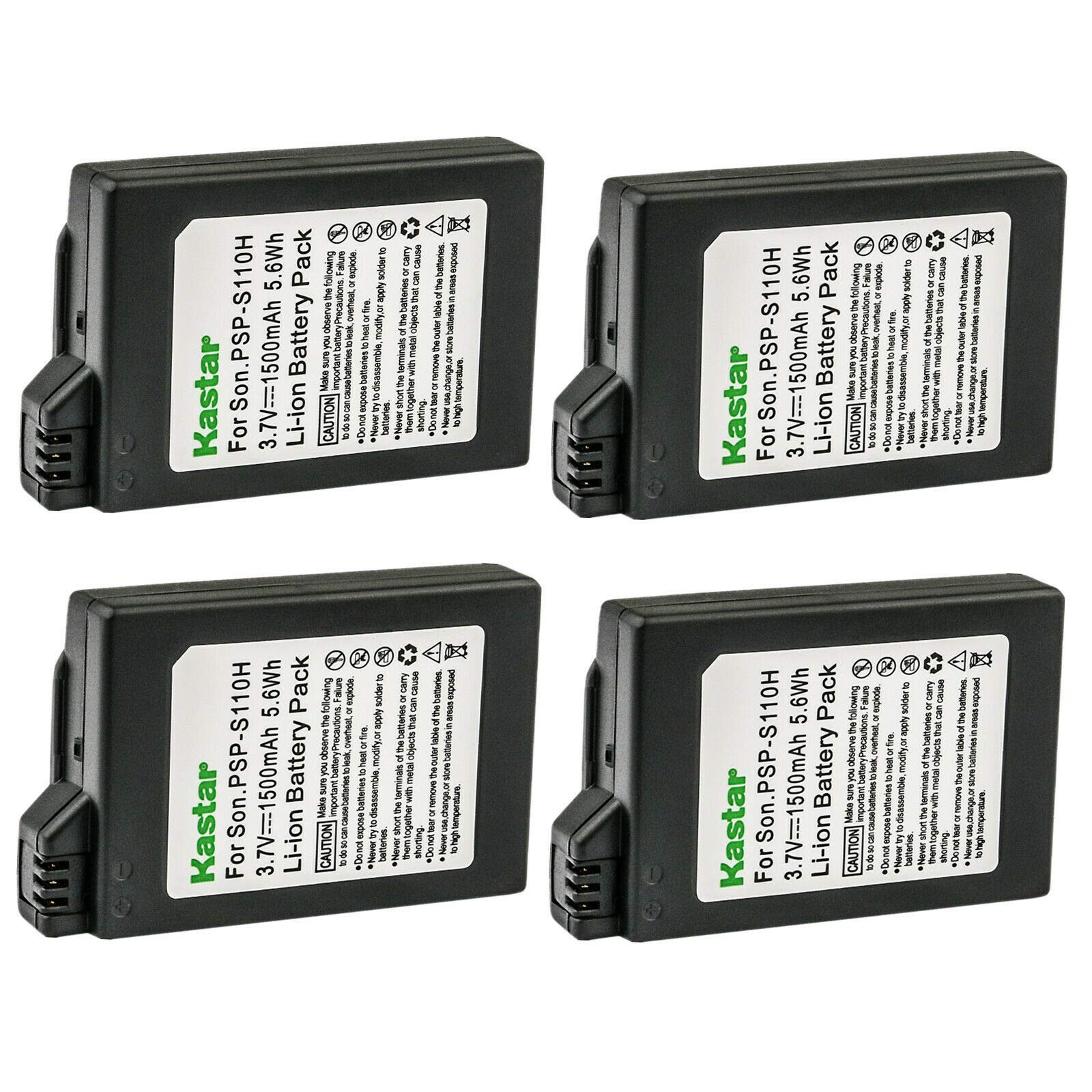 Kastar 4-Pack PSP-110H Battery Replacement for Sony PSP-110 PSP110 Battery, Sony PSP-1000, PSP-1000G1, PSP-1000G1W, PSP-1000K, P
