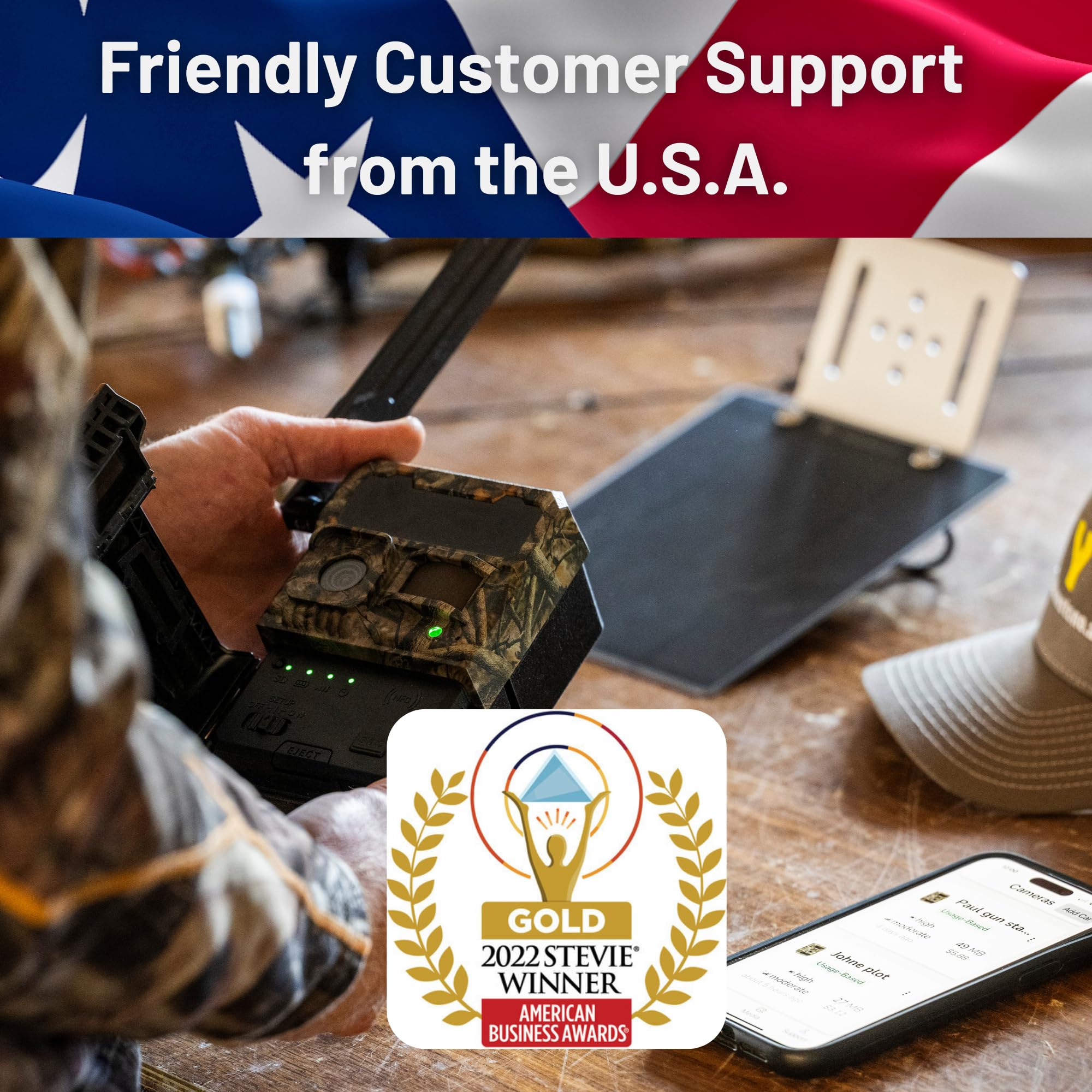 Y2 From Yellowstone.Ai - 4G Lte Cellular Trail Camera With Phone App - Bundle With Solar Panel And Two Battery Packs - Night Vis