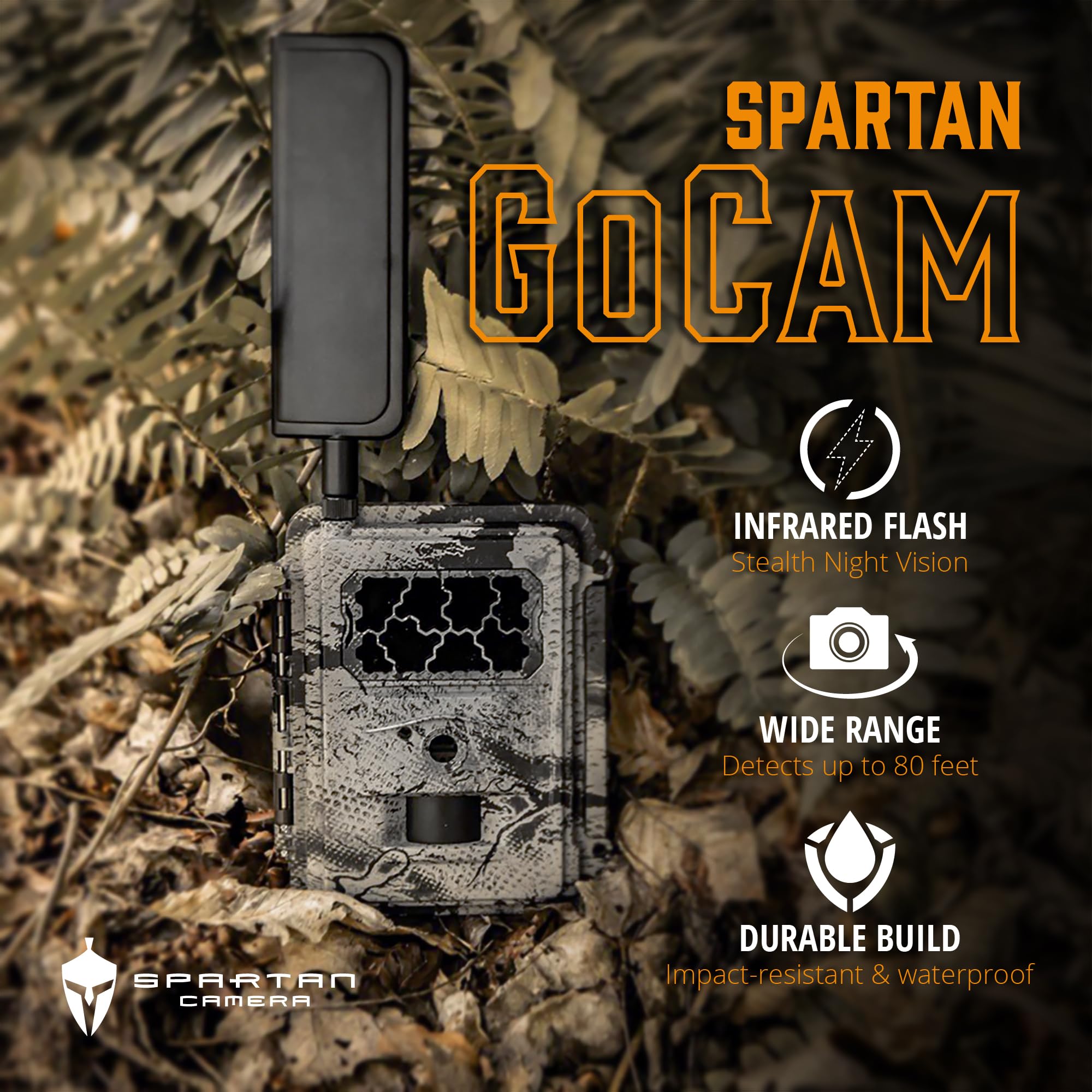 Spartan Gocam 4G Lte Trail Camera, At&T Certified, Remotely Update Camera Settings, Fully Configurable Via App, Hd Video, Hd Pho