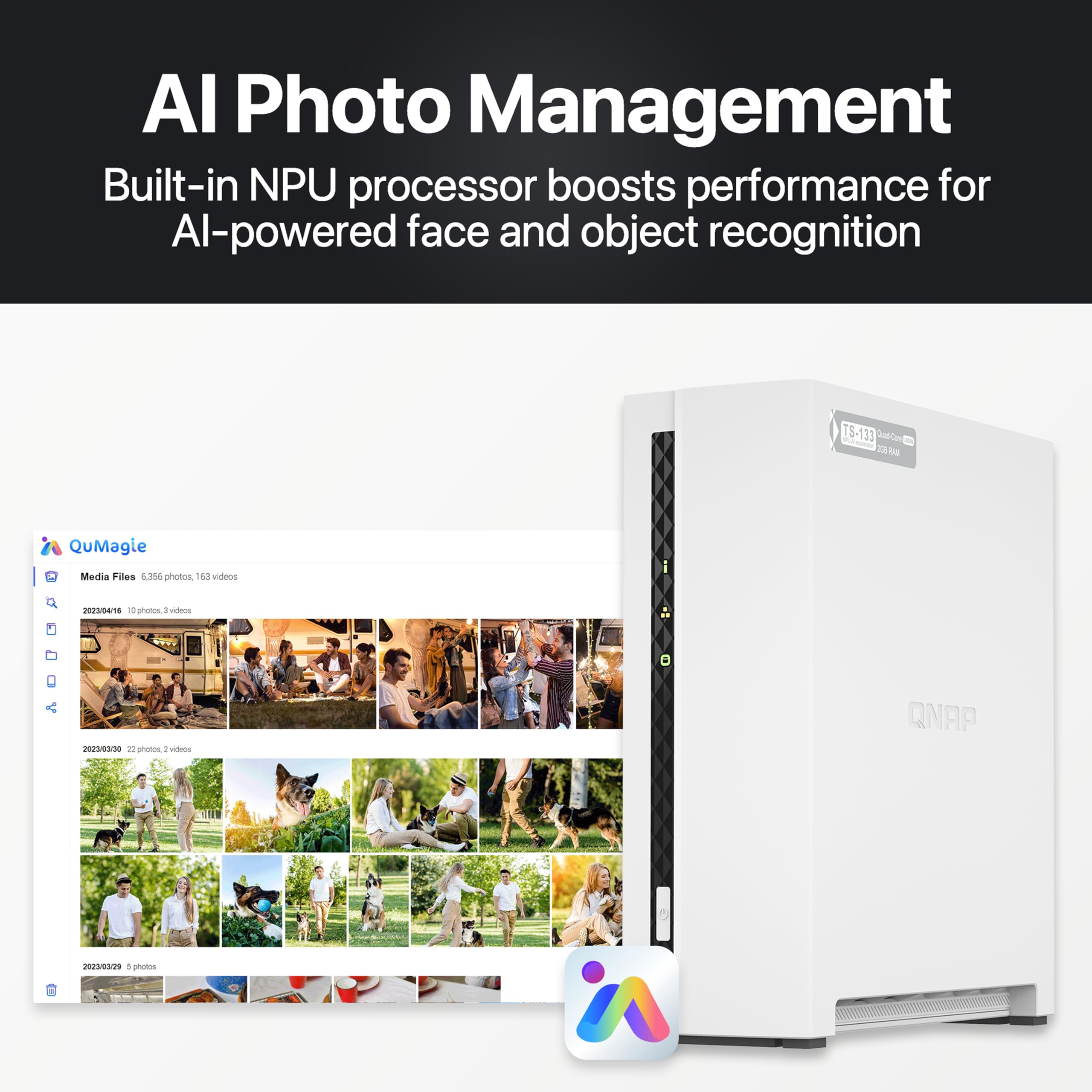 Qnap Ts 133 14Wd Us 1 Bay Home Nas With 4Tb Storage Capacity, Preconfigured Wd Red Plus Hdd Drive Bundle, With 1Gbe Ports