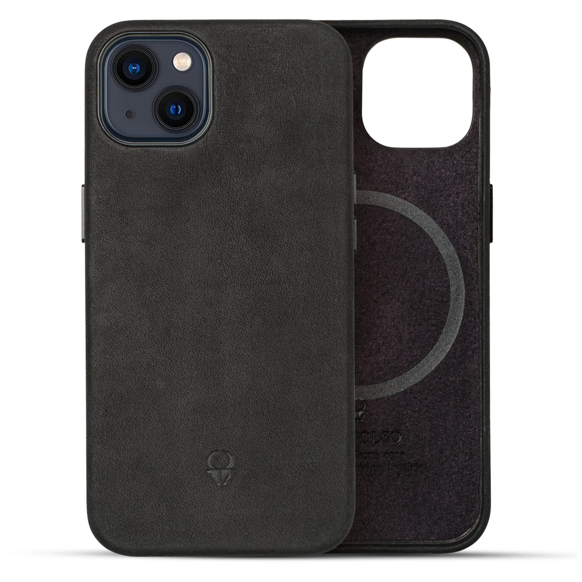 Donbolso Iphone 14 Case Leather   Apple Iphone Case In Vintage Black   Compatible With Magsafe   Lip Screen Protection   Classic