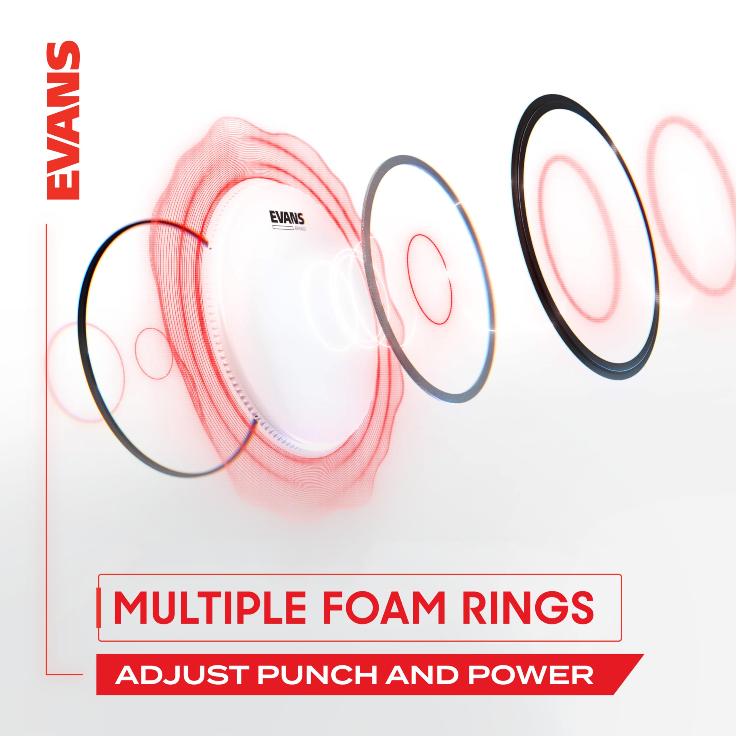 Evans Uv Emad Bass Drumhead,16 Inch, 16 Inch (B16Emaduv)