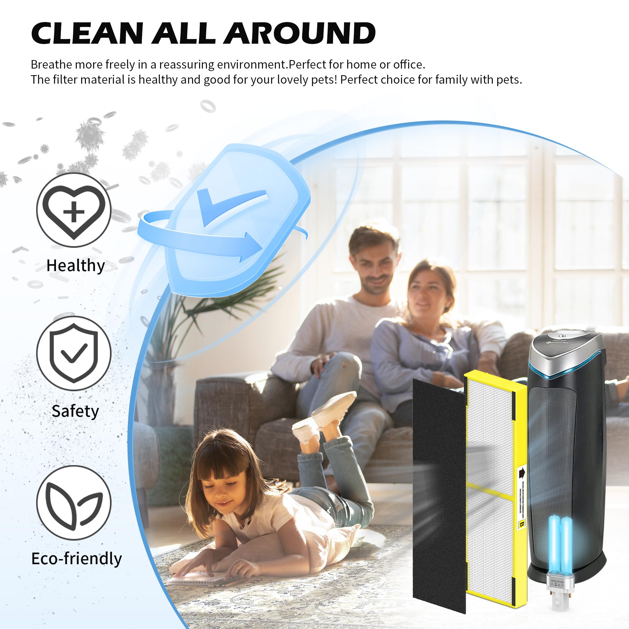 Valzone 3 Pack Flt4825 Filter B Replacement & Lb4000 Compatible With G Guardian Filter B Purifier Ac4825 Ac4825E Ac4300 Ac4800 A