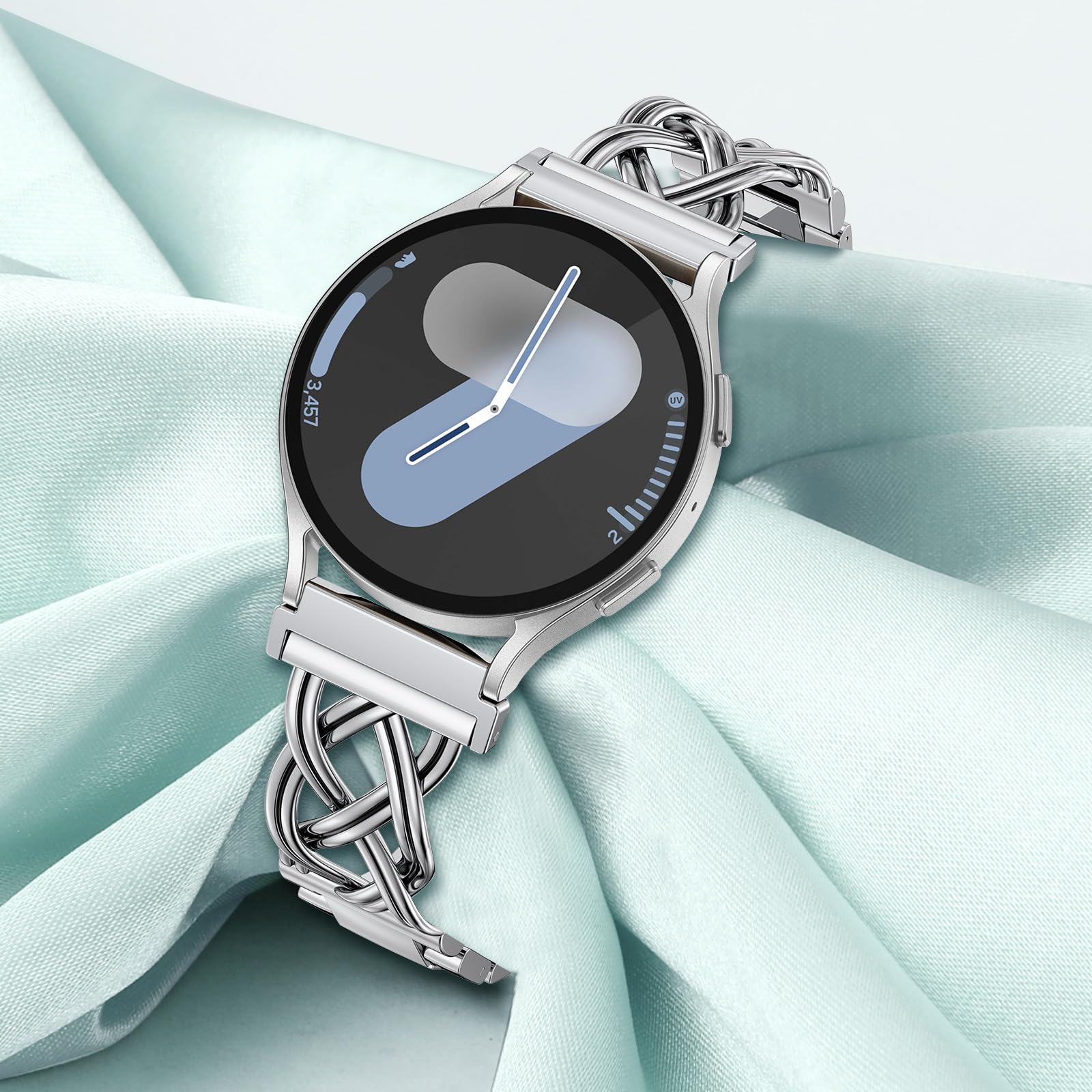 Toyouths Celtic Knot Chain Bracelet Compatible With Samsung Galaxy Watch 7 6 5 4 Fe 40Mm 44Mm/Watch 6 4 Classic/5 Pro/3 41Mm/Act