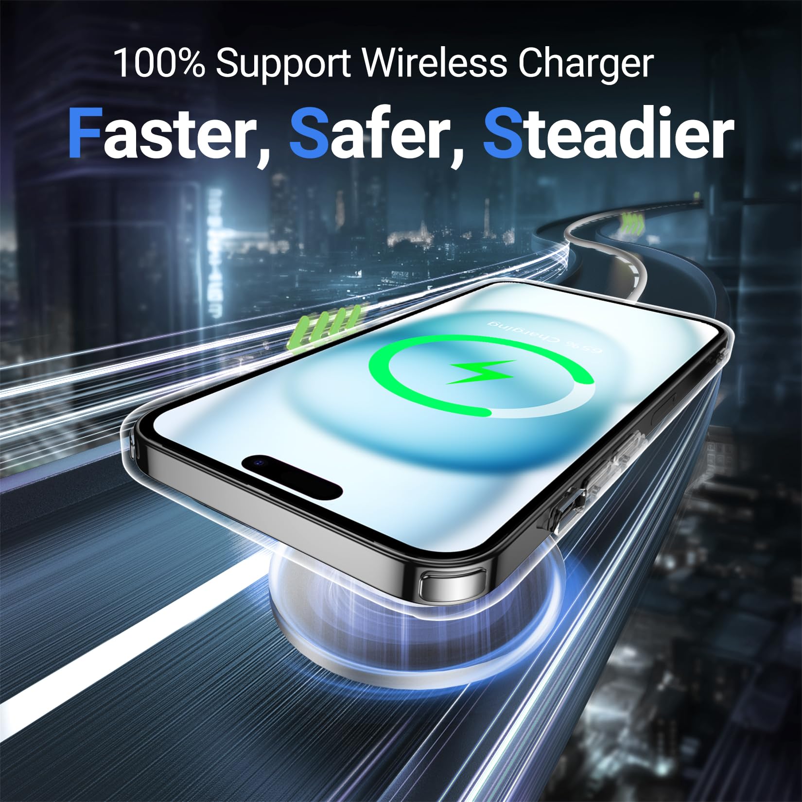 Temdan Compatible With Iphone 15 Plus Case Clear,[Anti Yellowing][Military Grade Drop Protection][Anti Scratch] Slim Yet Protect