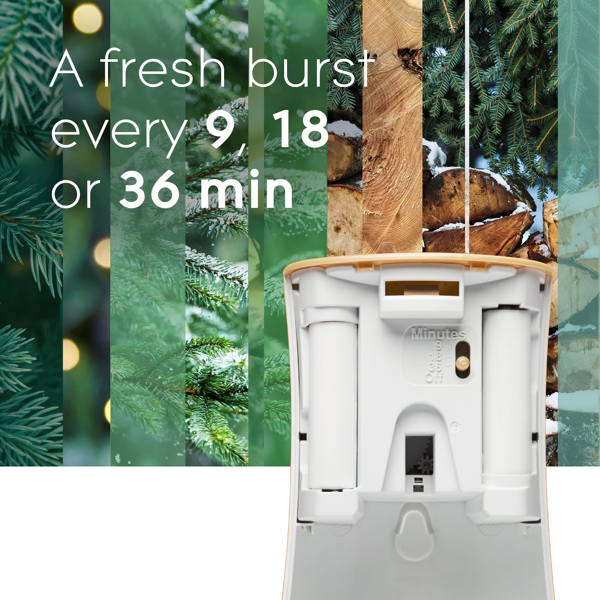 Glade Automatic Spray Refill, Air Freshener For Home And Bathroom, Twinkling Pine & Cedar, Limited Edition Scent, 6.2 Oz