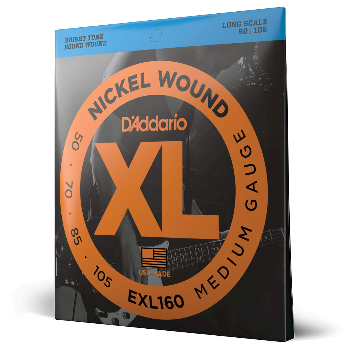 Daddario Bass Guitar Strings   Xl Nickel Bass Strings   Exl160   Perfect Intonation, Consistent Feel, Powerful Durability   For 