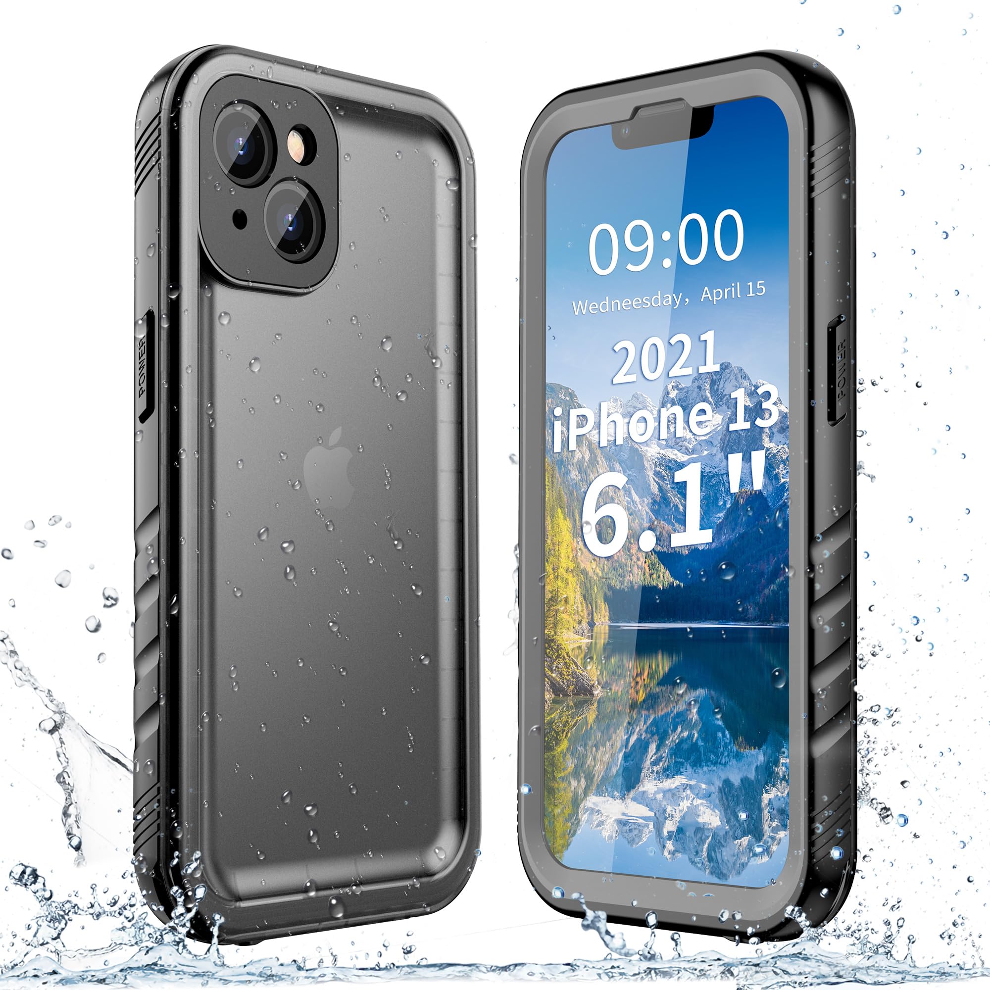 Sportlink For Iphone 13 Waterproof Case, Built In Shockproof Dustproof Screen Protector, Ip68 Underwater Full Body Sealed Droppr