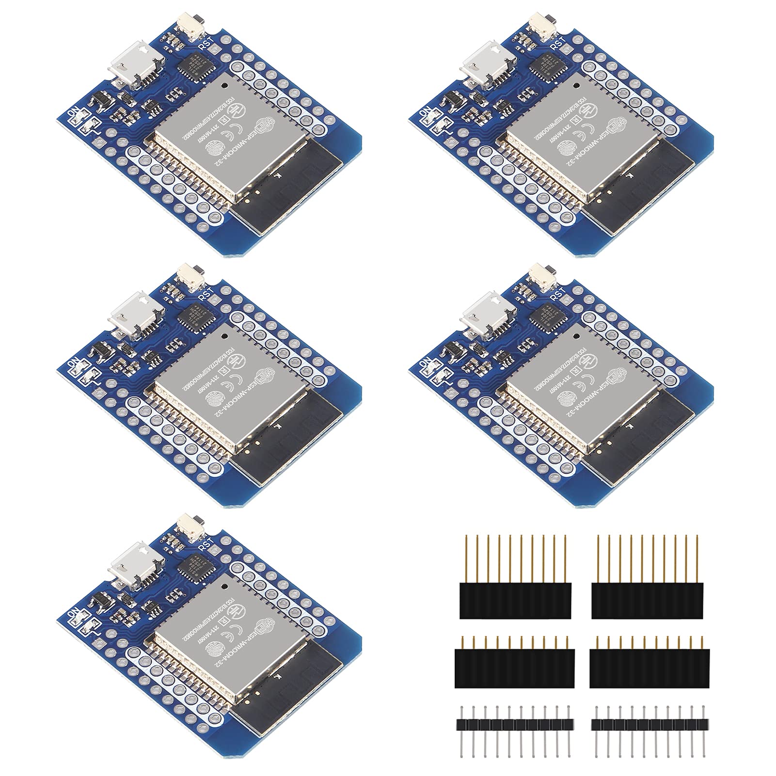 Aceirmc D1 Mini Nodemcu Esp32 Esp Wroom 32 Wlan Wifi Bluetooth Iot Development Board 5V Compatible For Arduino (5Pcs)