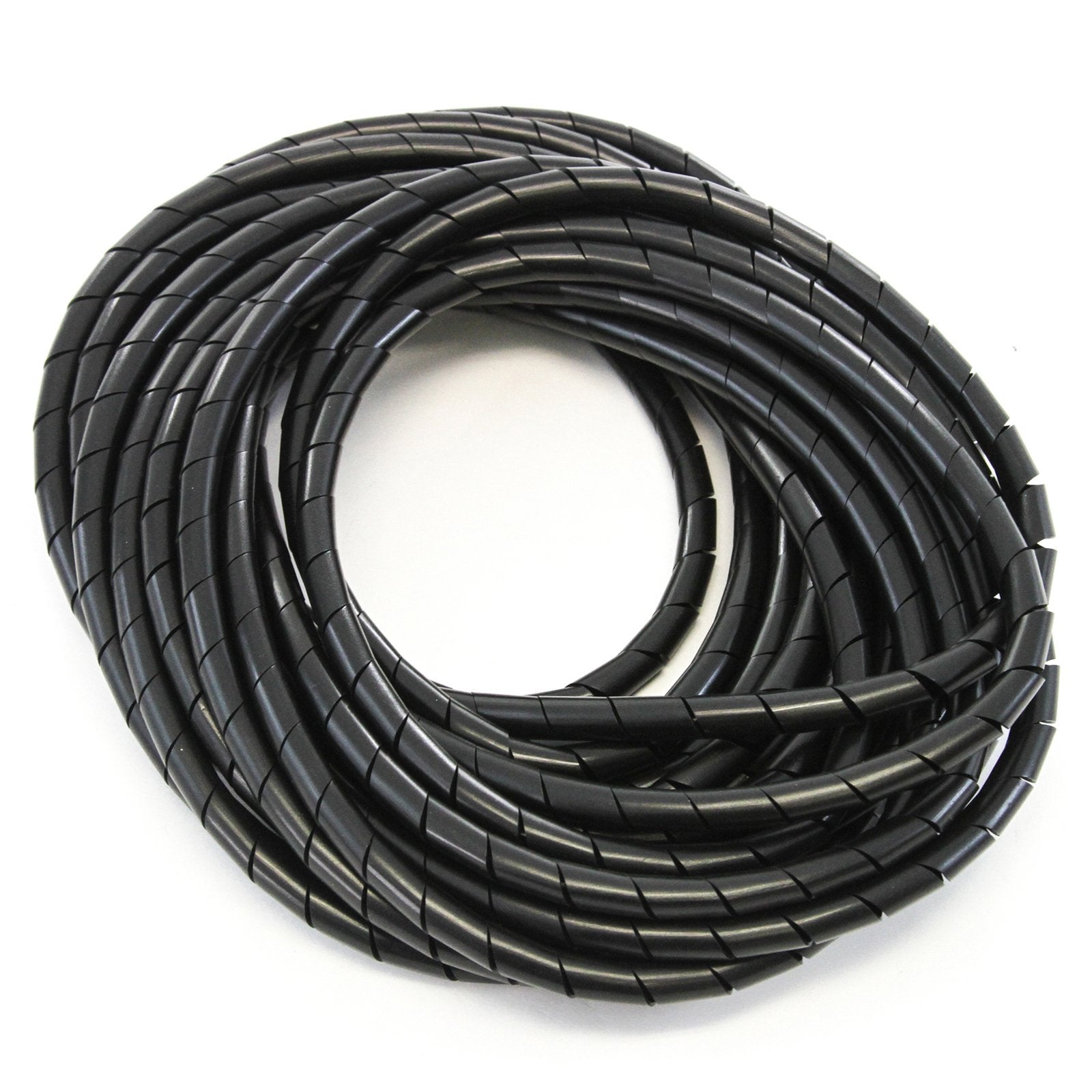 33Ft Pe 1/2 Inches (12 Mm) Black Polyethylene Spiral Wire Wrap Tube Pc Manage Cable For Car Computer Cable