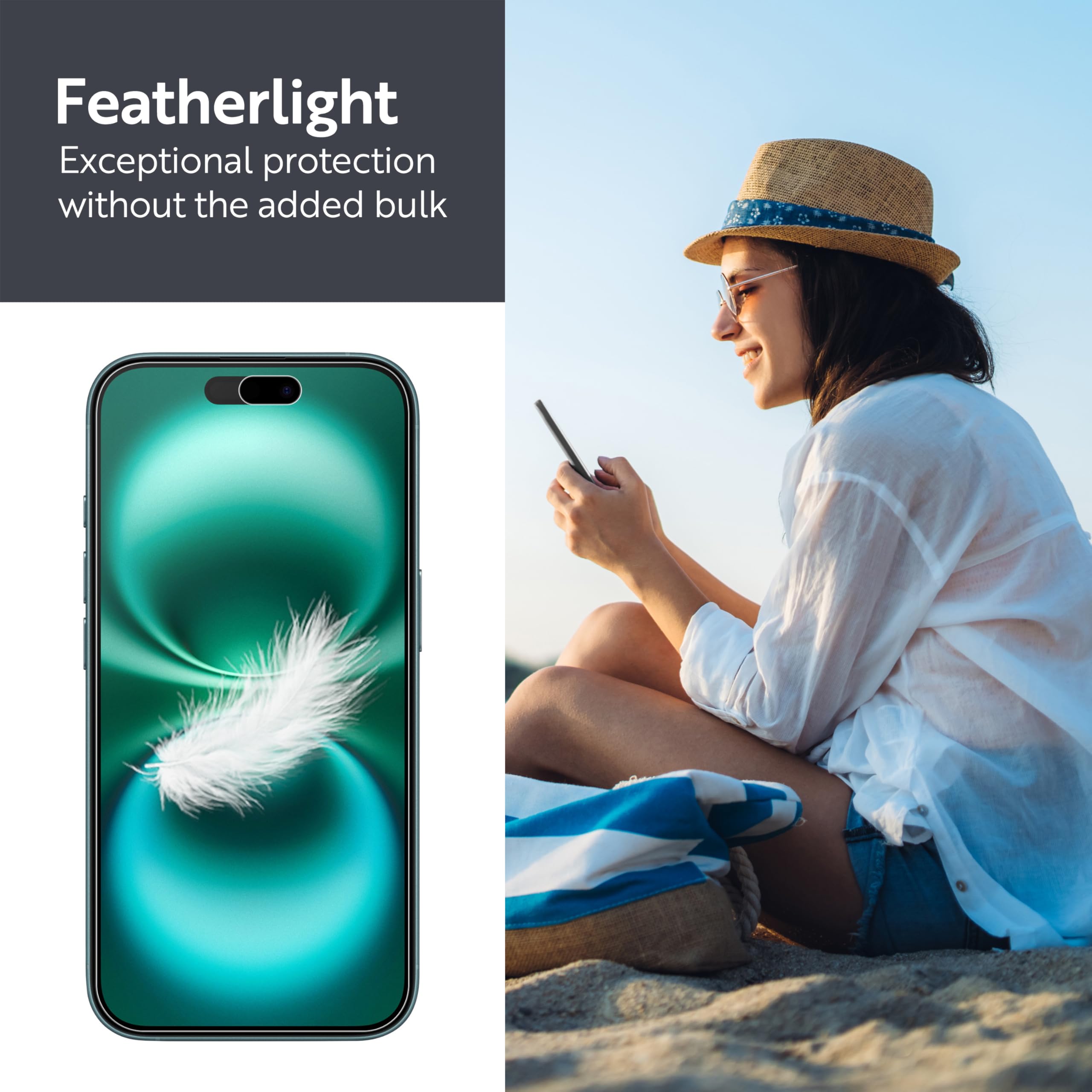 Armorsuit 2 Pack Paper-Feel Texture Screen Protector For Iphone 16 Case Friendly Militaryshield Matte Film - Made In Usa