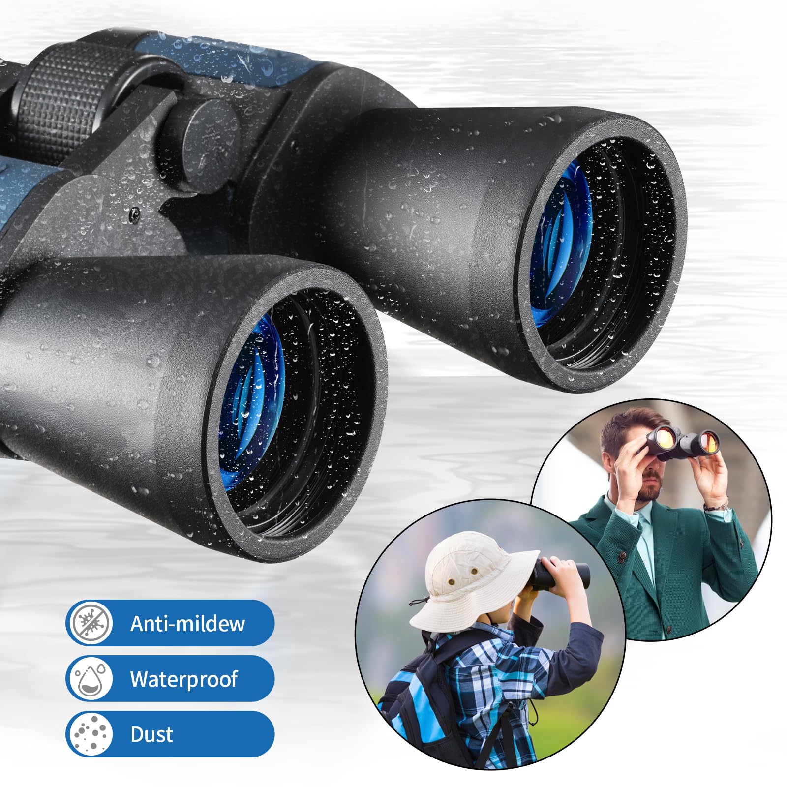 Binoculars For Adults 20X50,80 * 80 High Power Binoculars For Adults With Low Light Night Vision, Compact Waterproof Binoculars