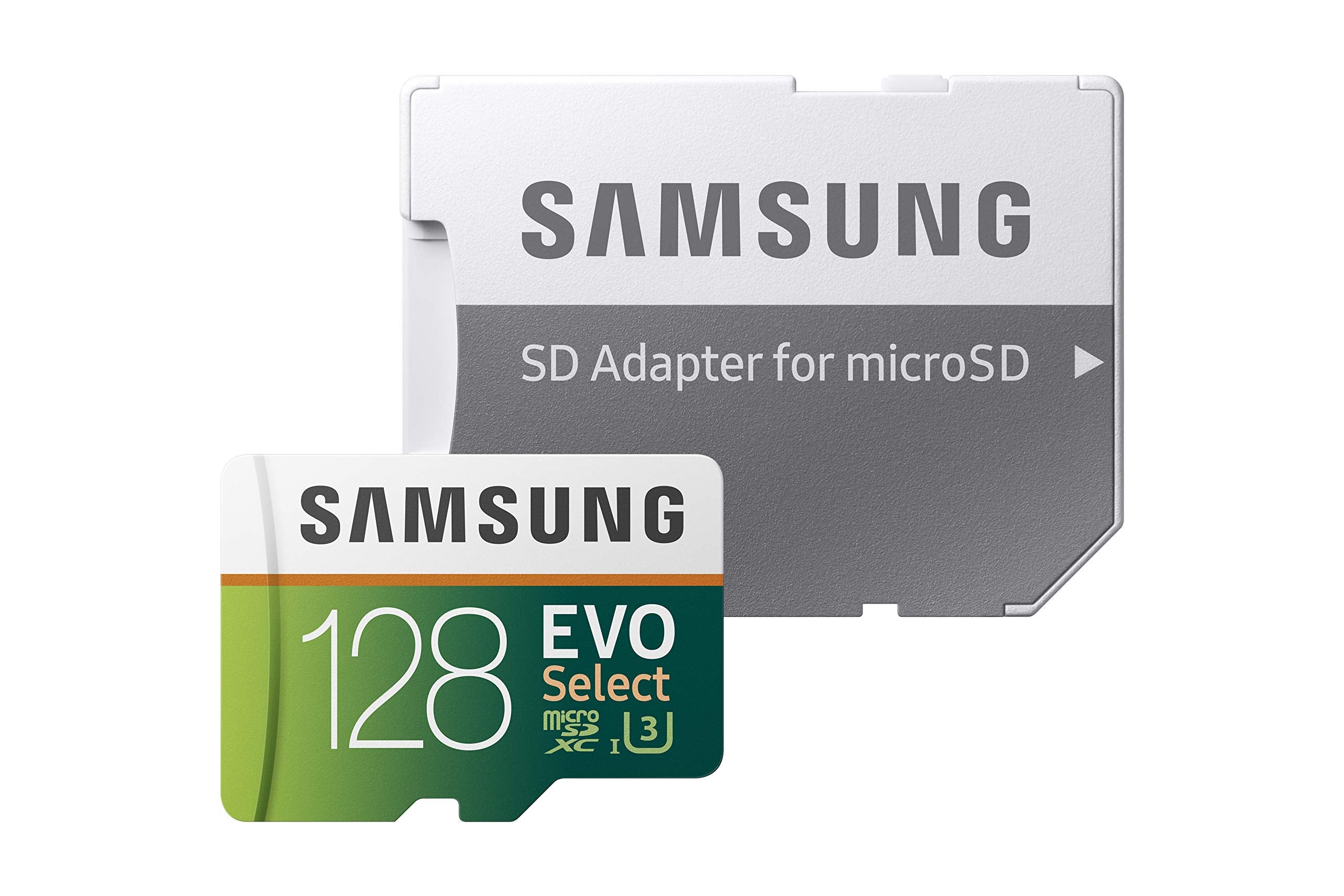 Samsung (Mb-Me128Ga/Am) 128Gb 100Mb/S (U3) Microsdxc Evo Select Memory Card With Full-Size Adapter