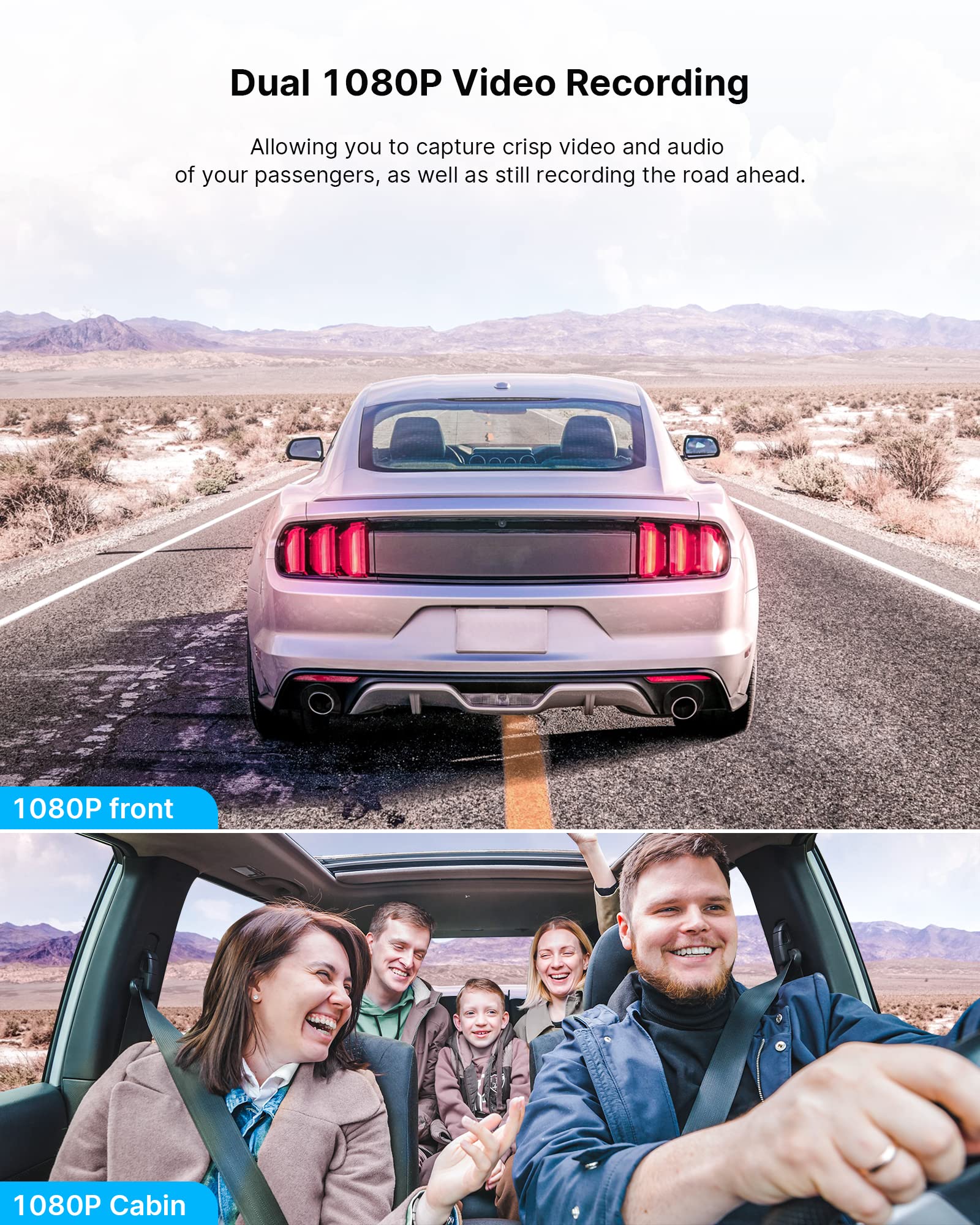 Dual Dash Cam Front And Inside 1080P Dash Camera For Cars Ir Night Vision Car Camera For Taxi Accident Lock Parking Monitor 2 Mo