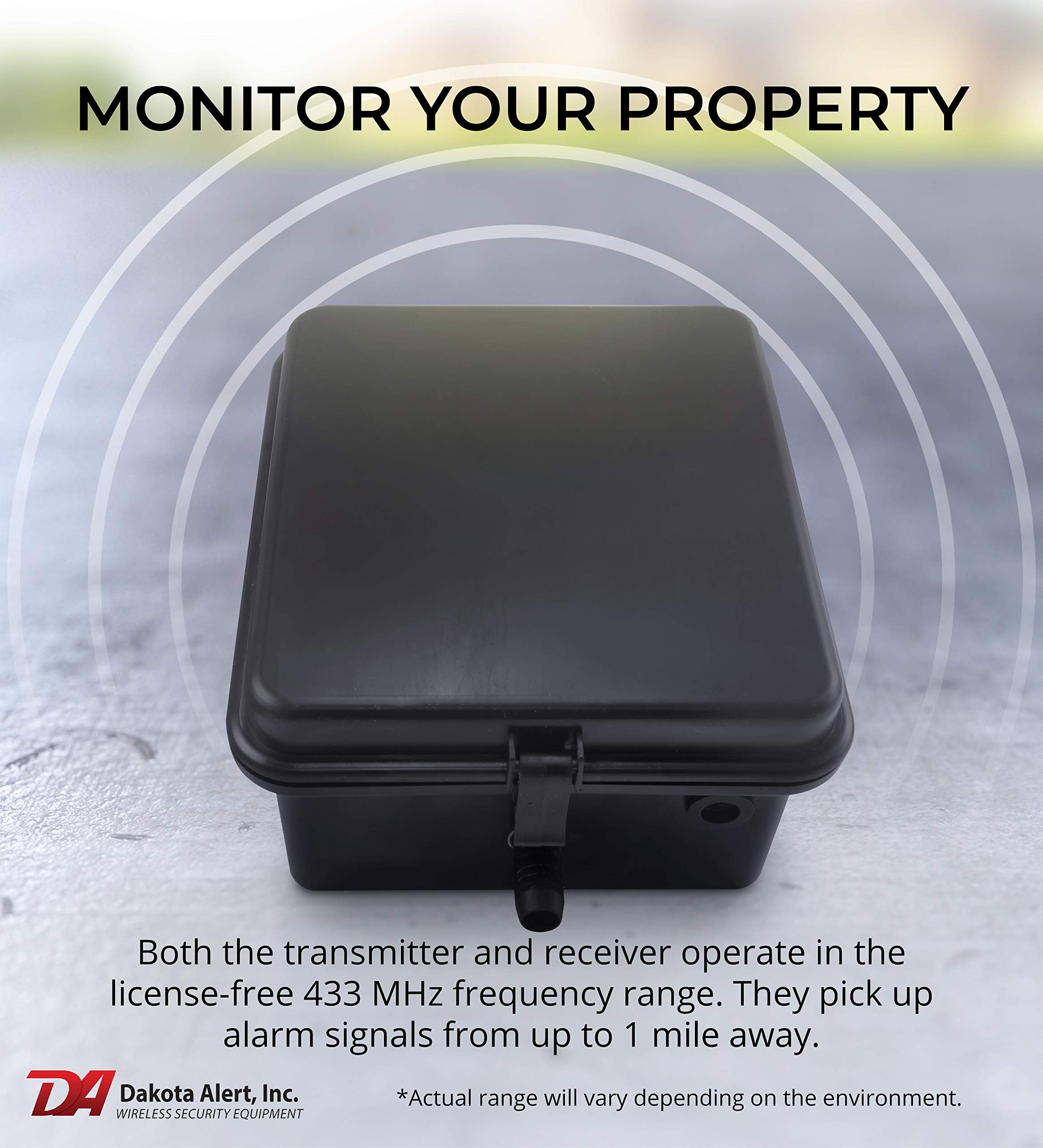 Dakota Alert Driveway Alarm Sensor   Wireless One Mile Dcrh 4K Plus Rubber Hose Driveway Alarm System, Relay Outputs, Re 4K Plus Receiver & Dcht 4000 Transmitter With 25 Ft Rubber Hose Sensor