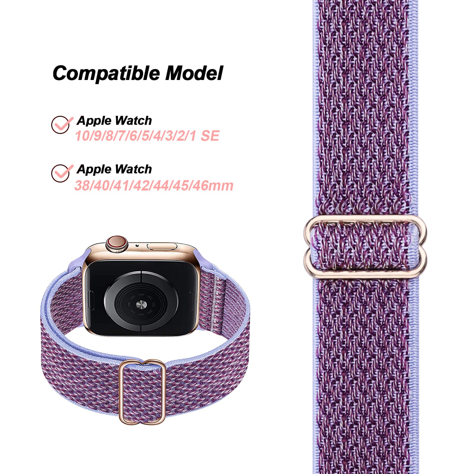 Dmigadiglo 24 Pack Stretchy Nylon Band Compatible With Apple Watch Band 38Mm 40Mm 41Mm 42Mm 44Mm 45Mm 46Mm Women Men, Adjustable