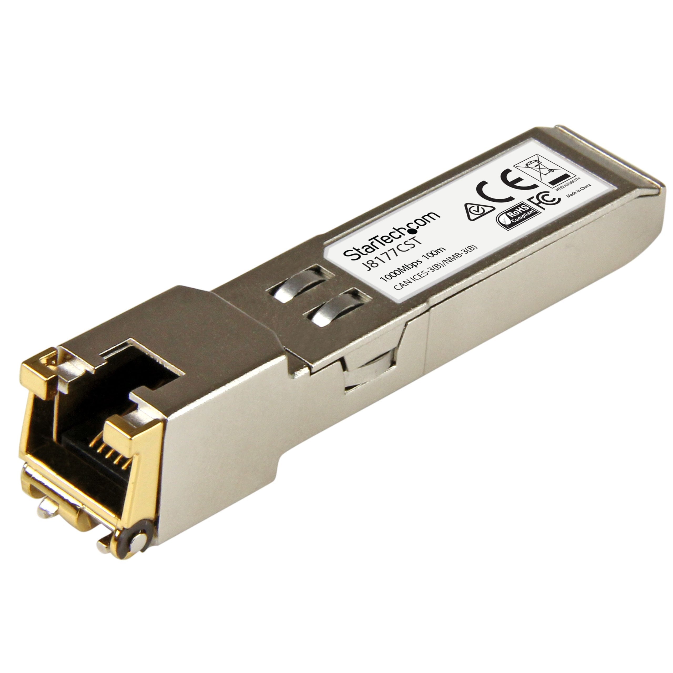 Startech.Com Hpe J8177C Compatible Sfp Module   1000Base T   Sfp To Rj45 Cat6/Cat5E   1Ge Gigabit Ethernet Sfp   Rj 45 100M   Hp