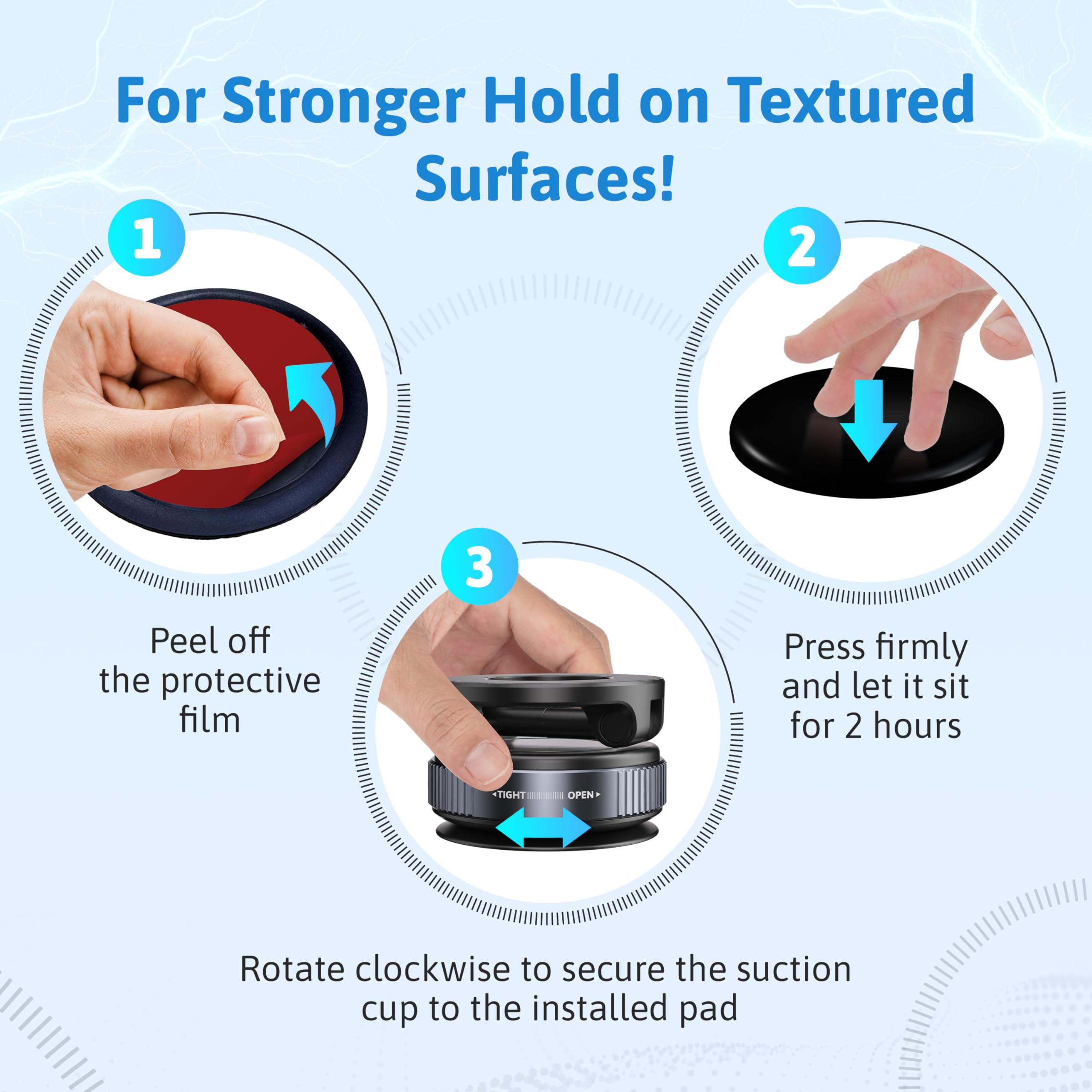 2025 Upgraded Vacuum Magnetic Car Phone Holder With 360 Rotation, 80Lbs Ultra Suction Cup Phone Mount For Magsafe Cell Phone Hol