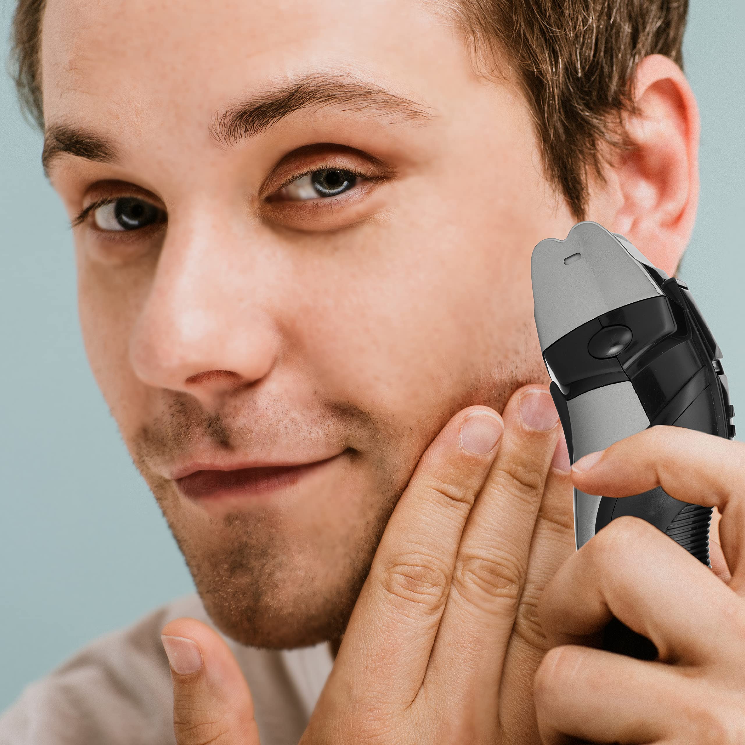 Groom Essentials Rechargeable Dual Foil Electric Shavers For Men | Pop Up Neck And Beard Trimmer For Men | Electric Razor For Me