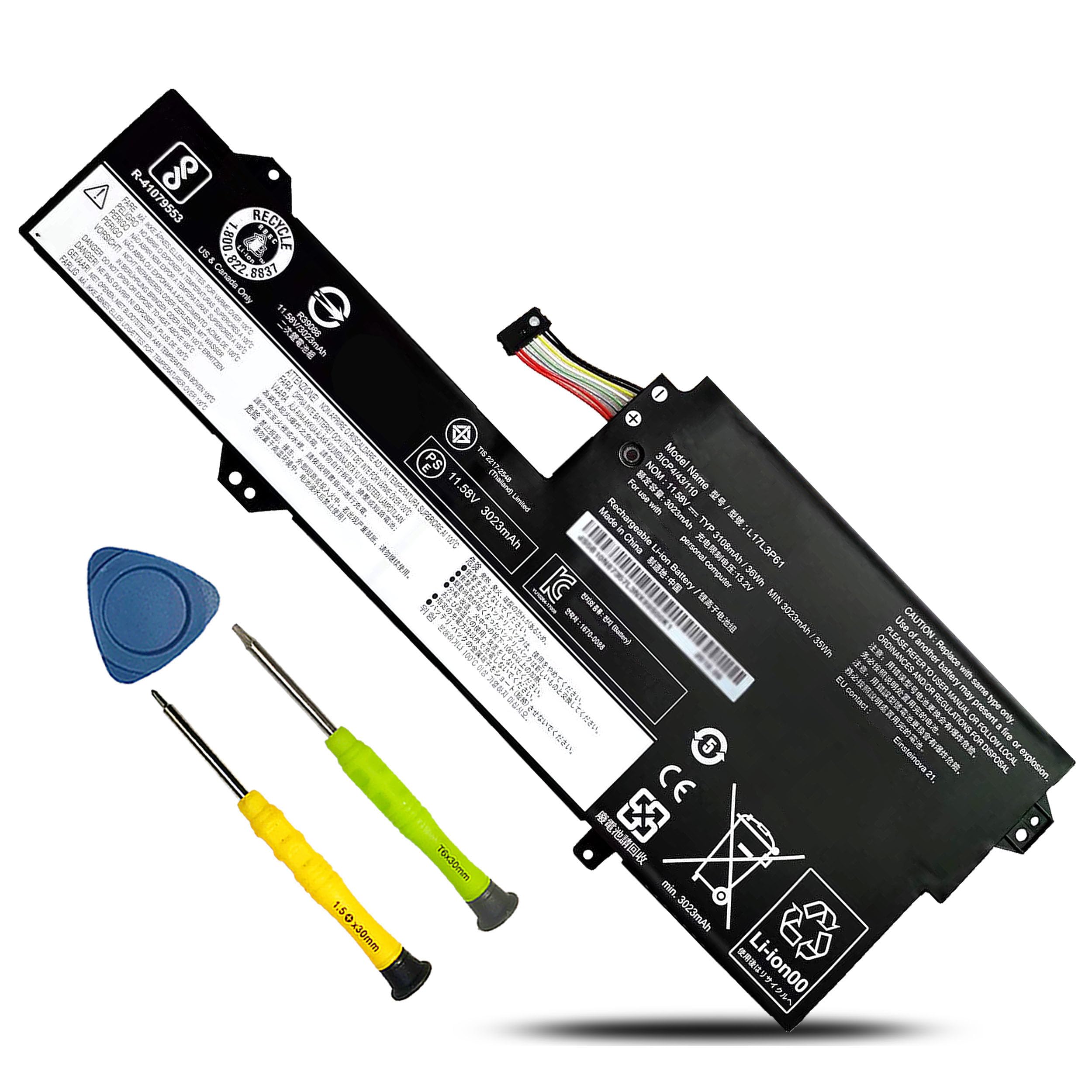 Boweirui L17L3P61 Laptop Battery Replacement For Lenovo Ideapad Yoga 720 12Ikb Yoga 520 12 320 11 320S 13Ikb Xiaoxin 7000 13 Ser