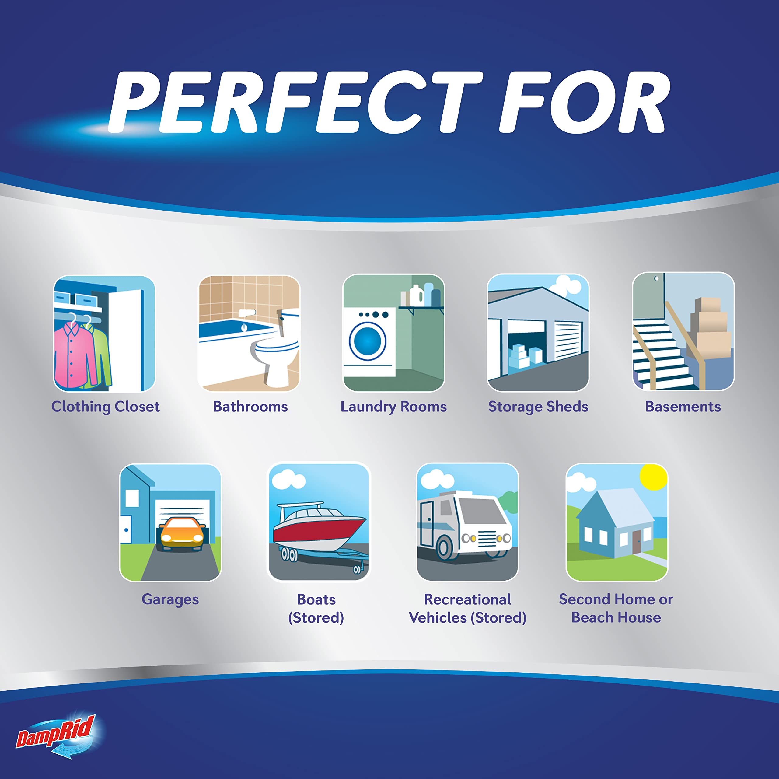 Damprid Lavender Vanilla Hanging Moisture Absorber, 16 Oz., 3 Pack   Eliminates Musty Odors For Fresher, Cleaner Air, Ideal For